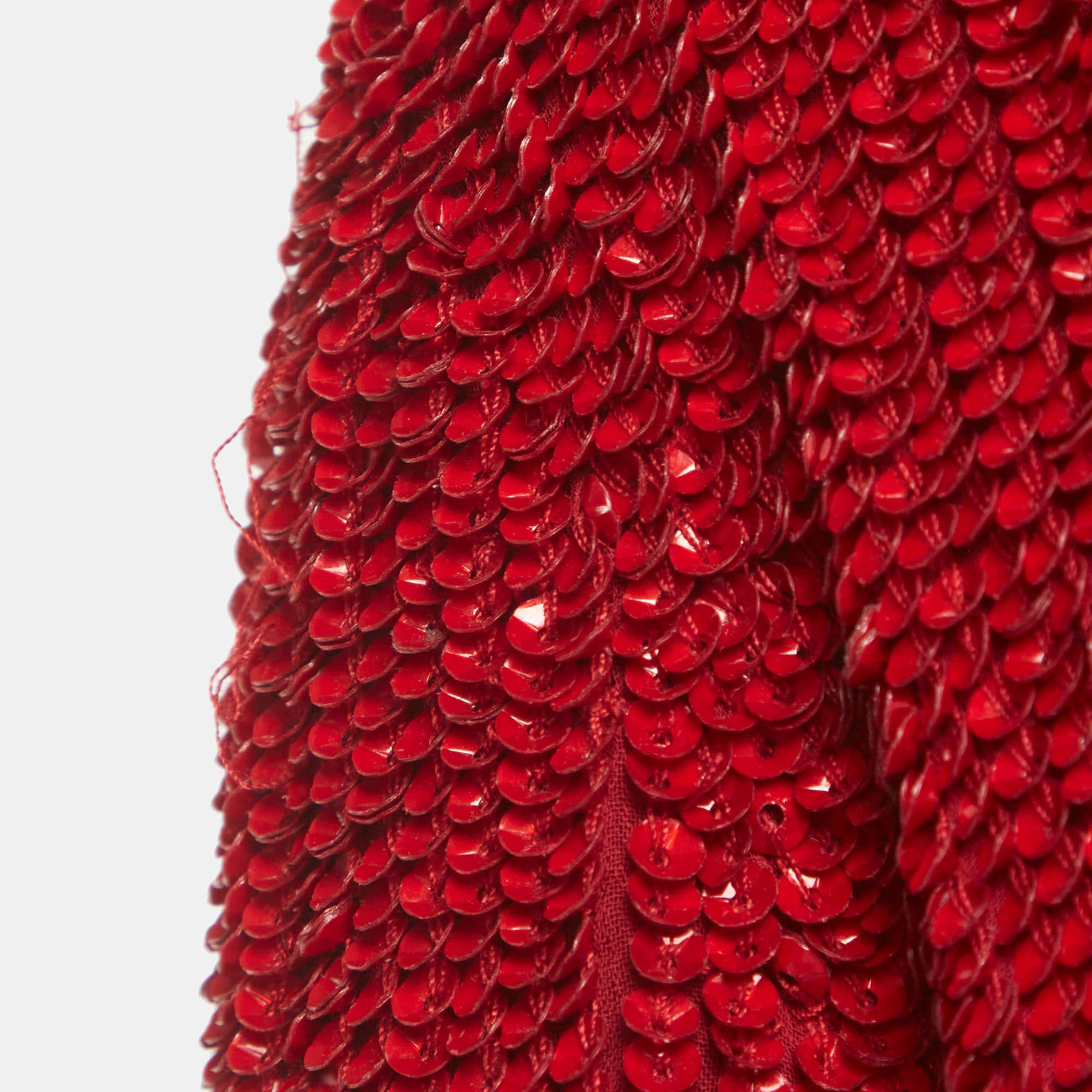 Retrofete Red Sequin Gabrielle Mini Dress