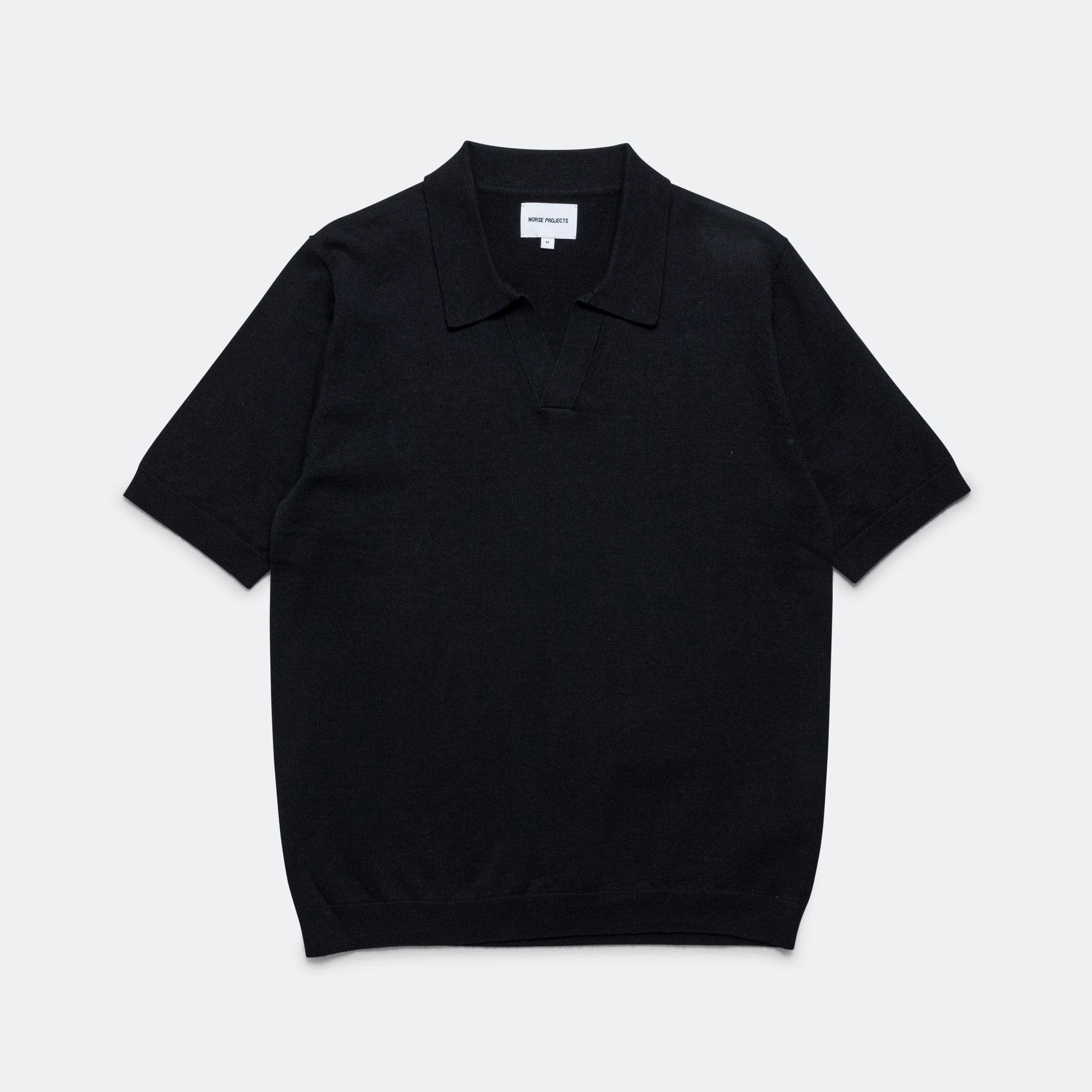 Norse Projects Leif Cotton Linen Polo - Dark Navy