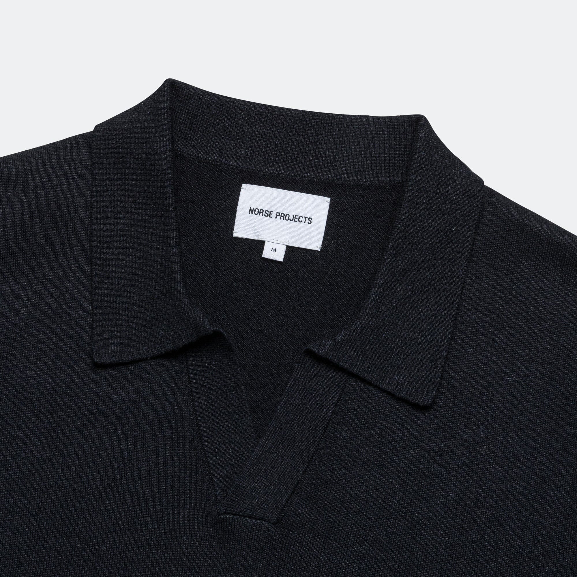 Norse Projects Leif Cotton Linen Polo - Dark Navy