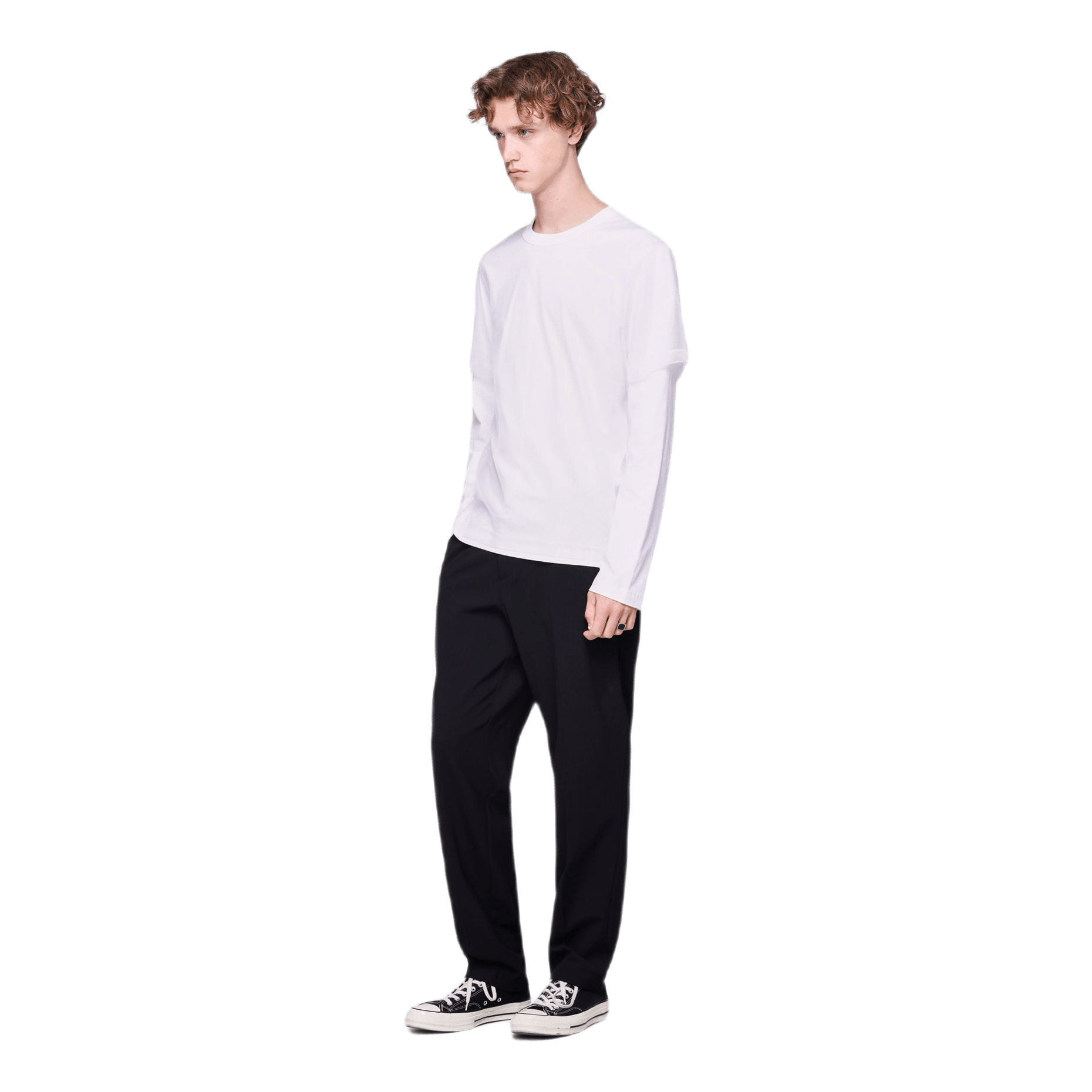 Helmut Lang Double Long Sleeve T-Shirt White