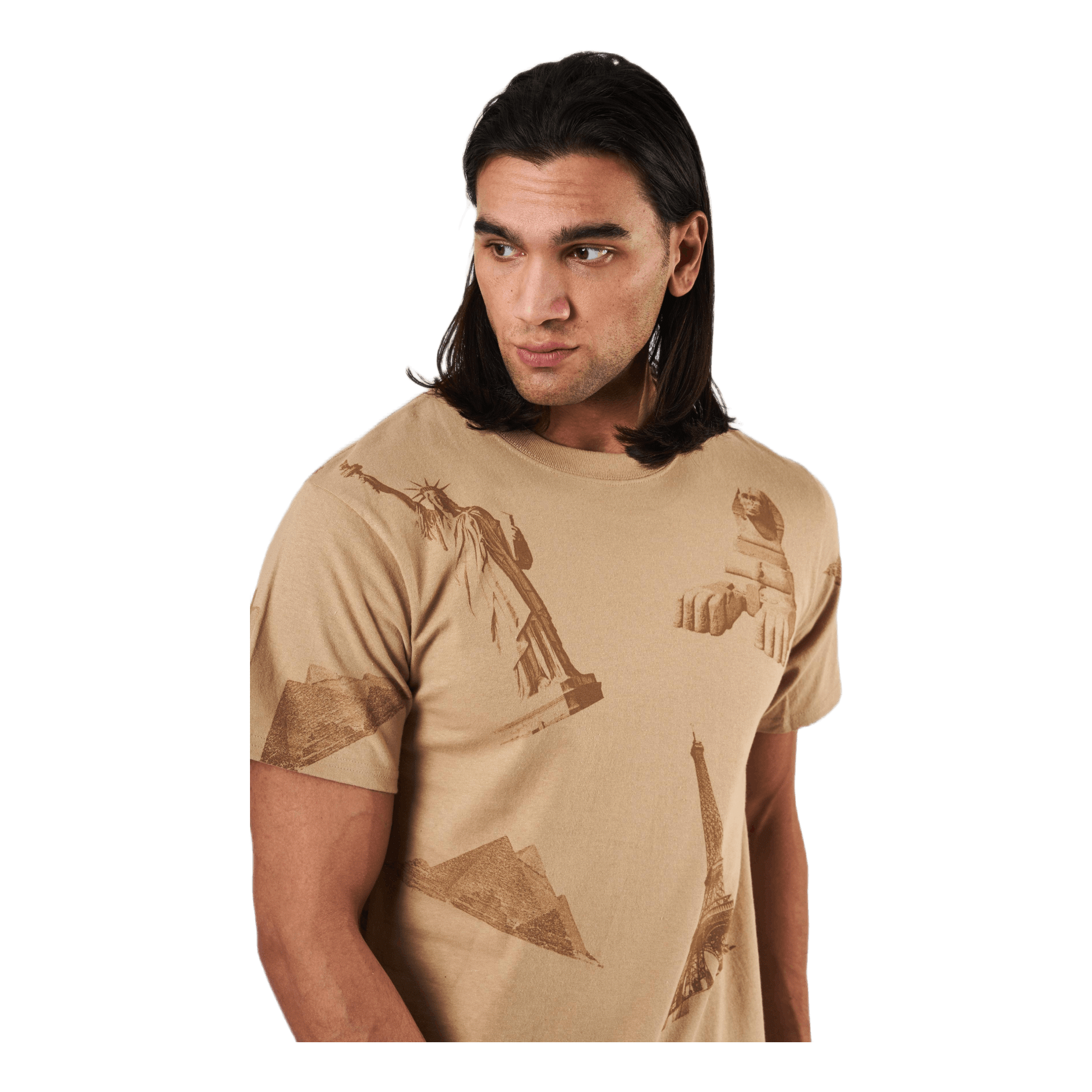 HUF Landmarks S/s T-Shirt Unbleached