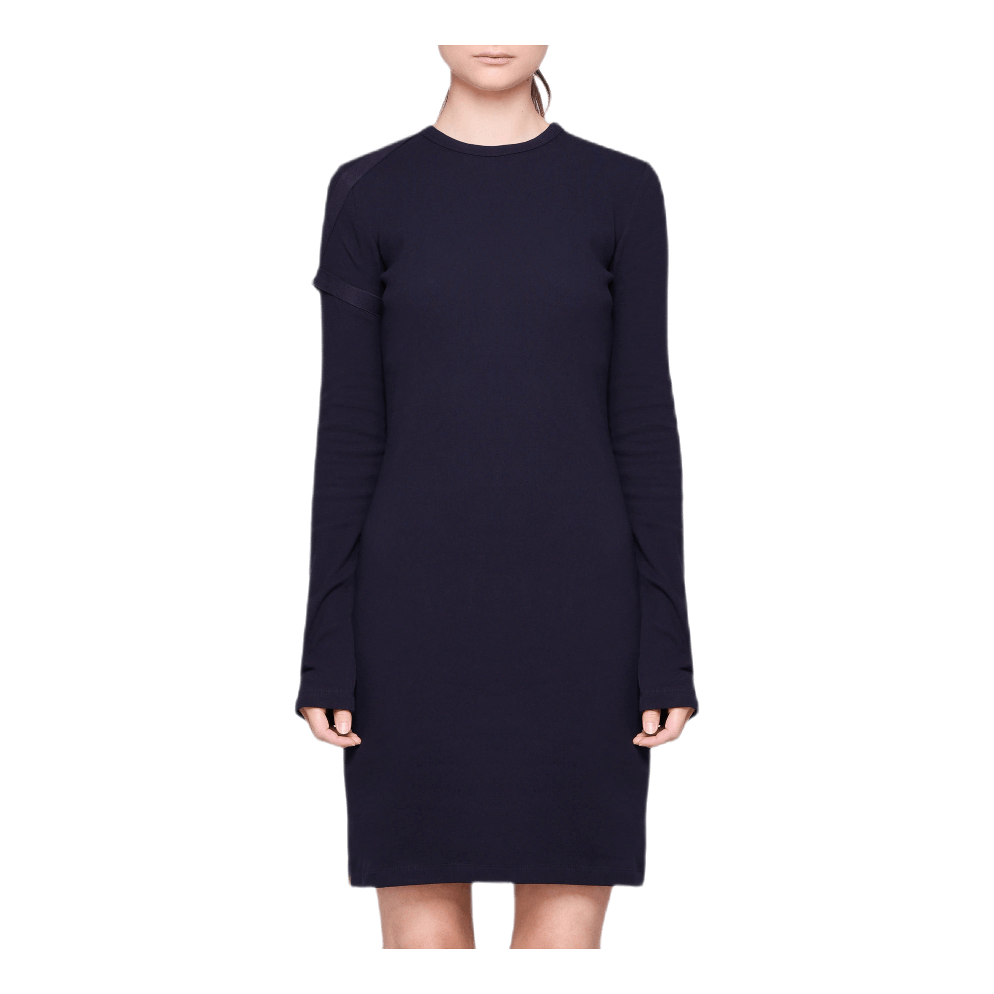 Helmut Lang Long Sleeve Harness Dress Blue
