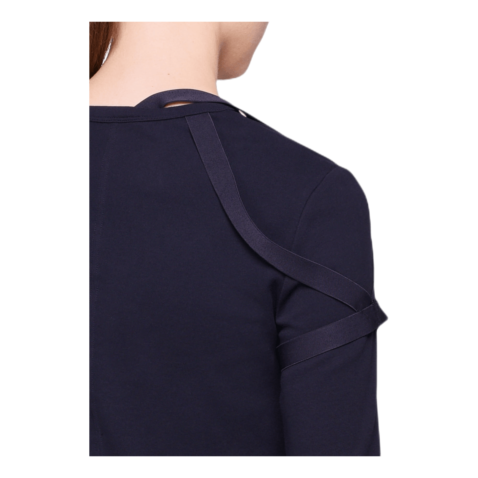Helmut Lang Long Sleeve Harness Dress Blue