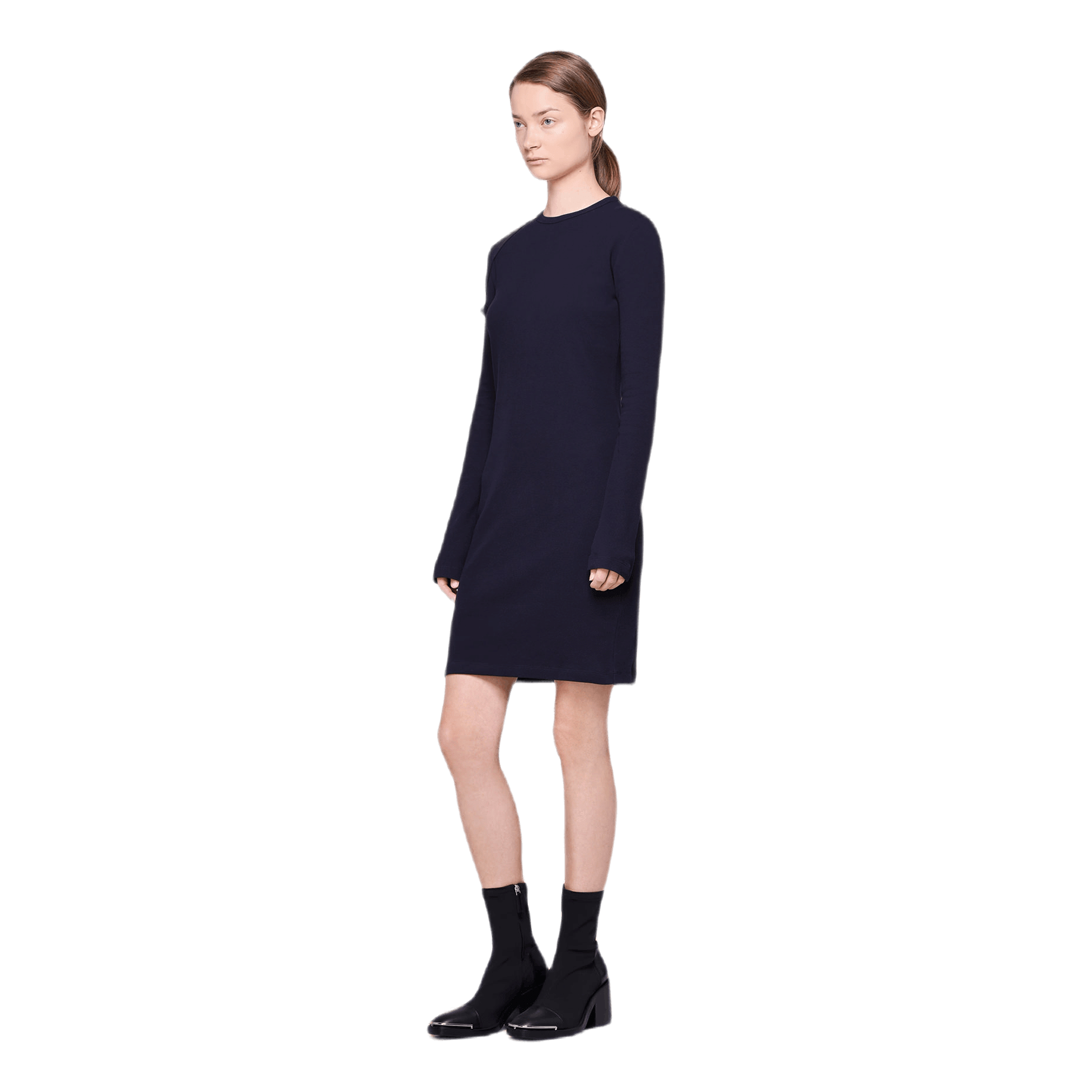 Helmut Lang Long Sleeve Harness Dress Blue