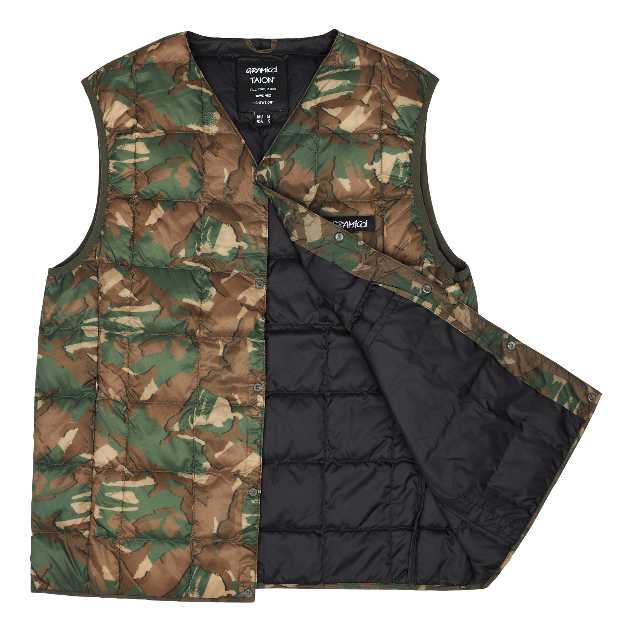 Gramicci Taion/gramicci Inner Down Vest Camo