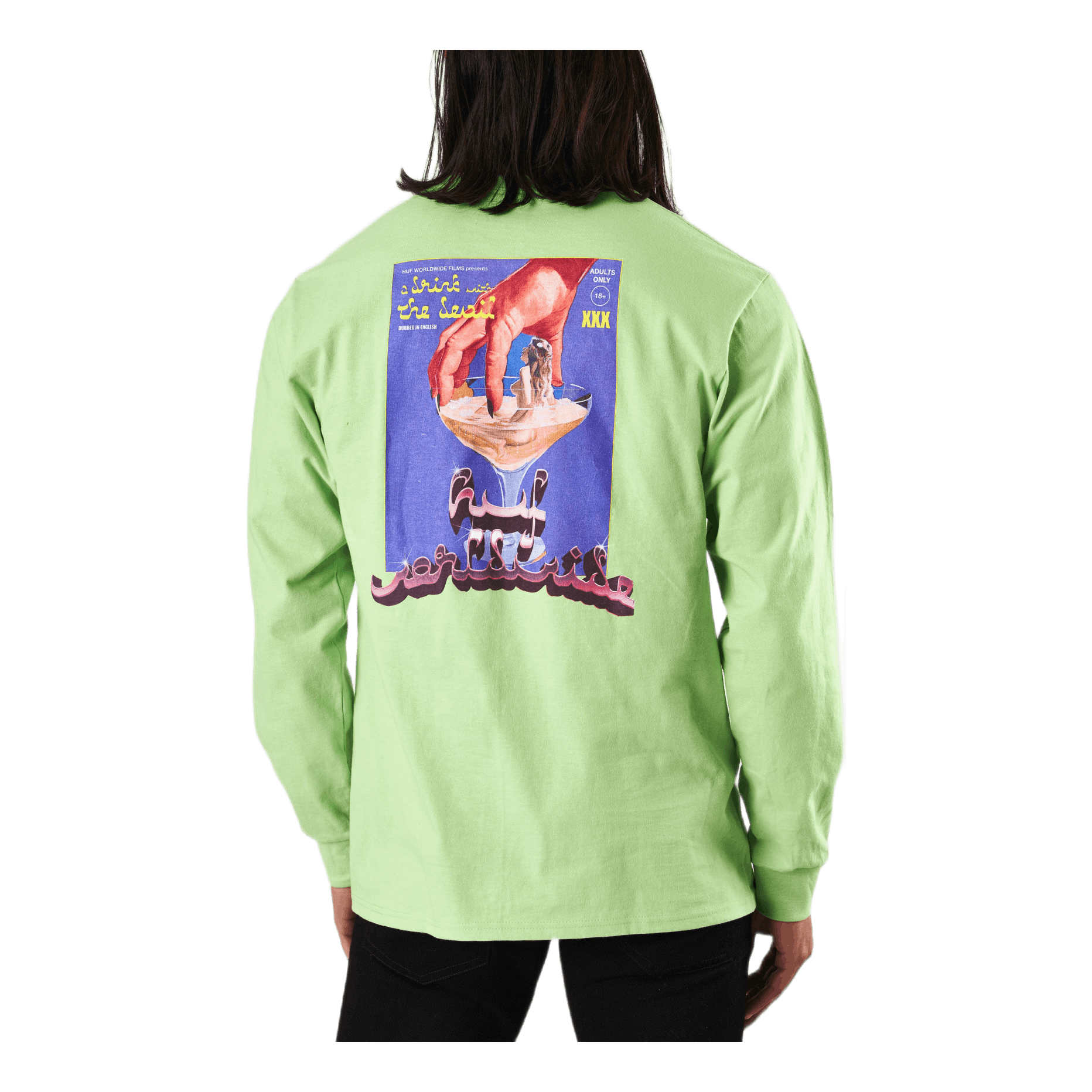 HUF Drinking W The Devil L/s T-Shirt Lime