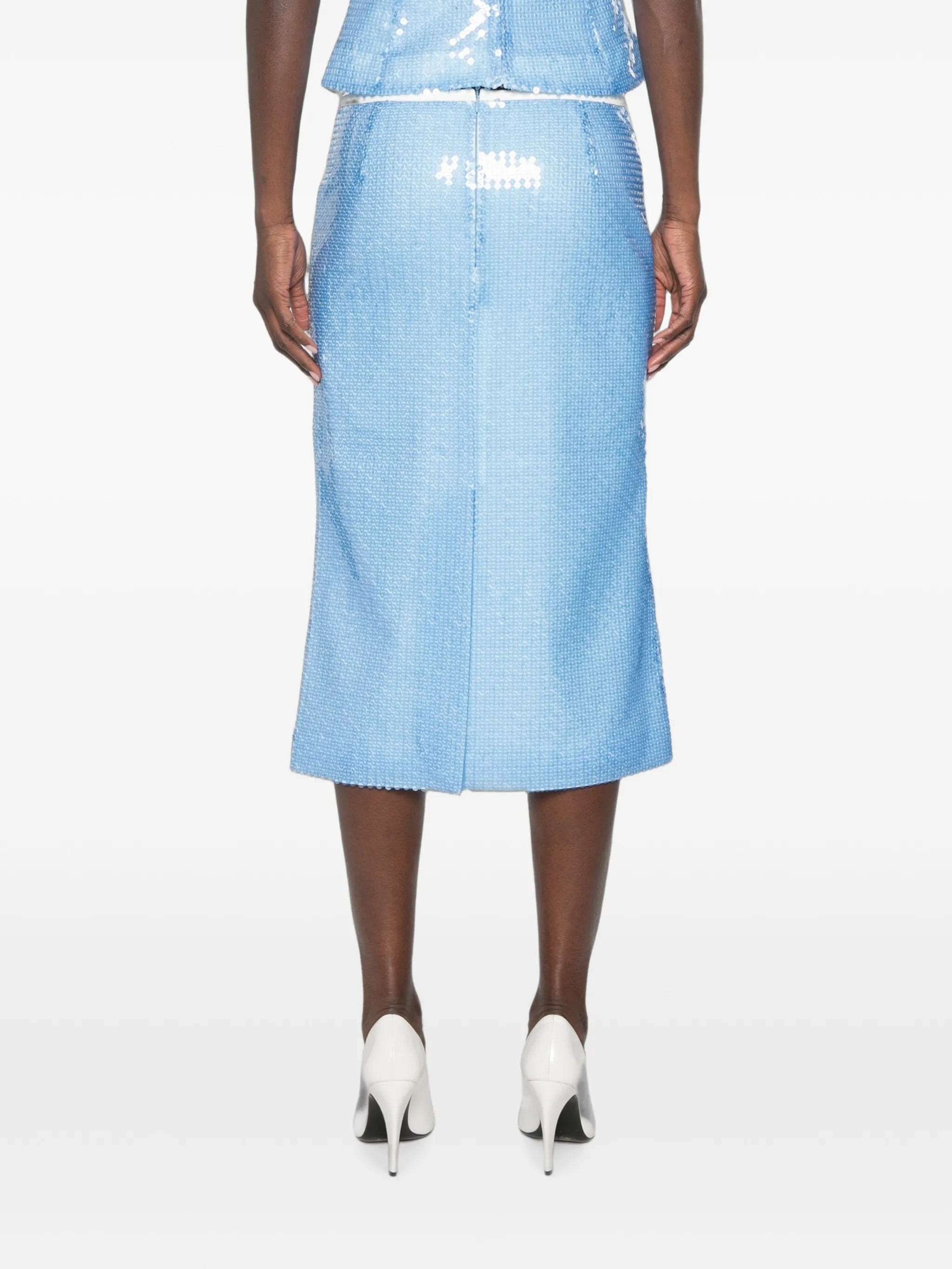 Shushu/tong sequin - embellished midi skirt