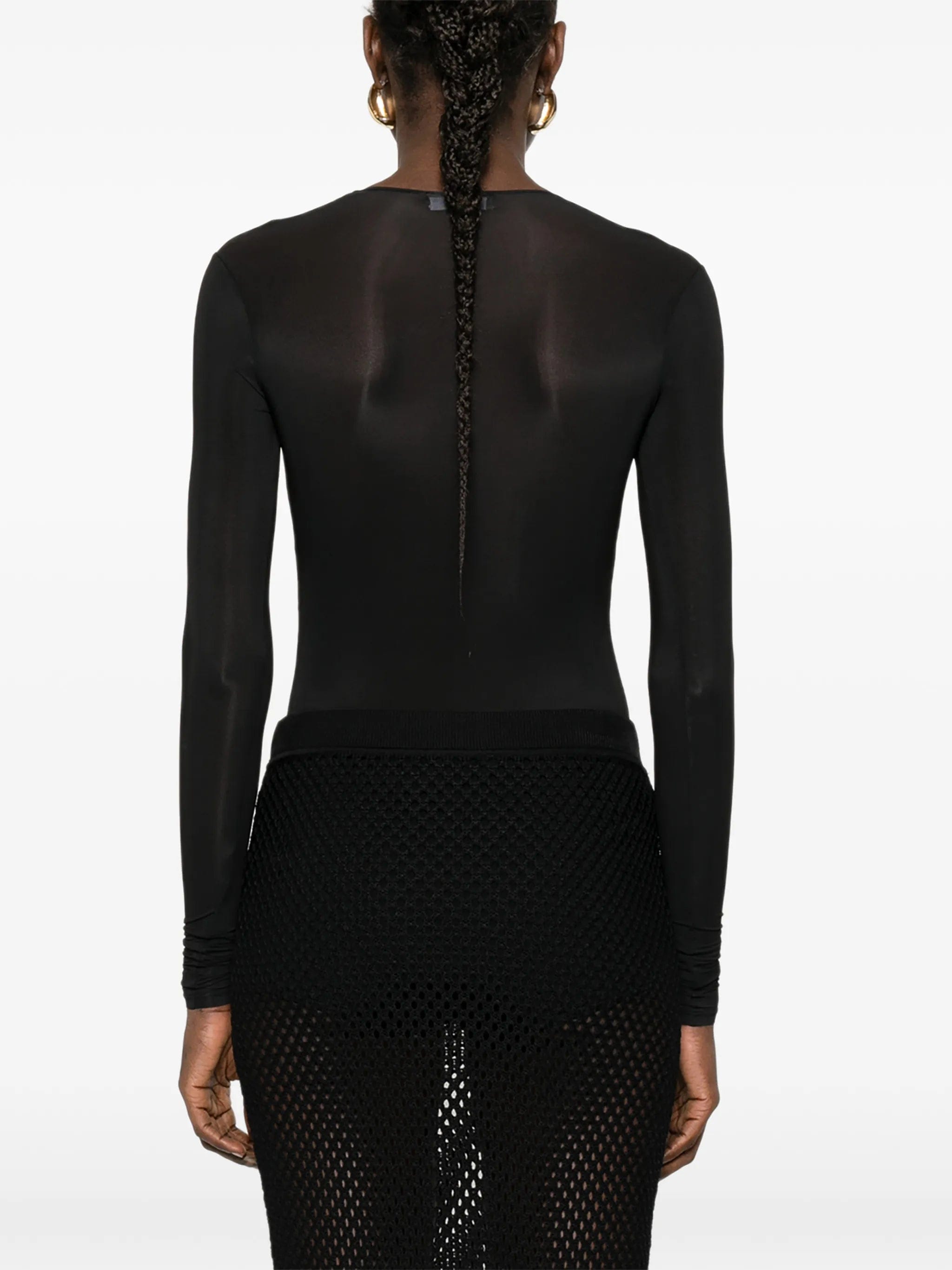 Wardrobe.nyc sheer long - sleeve bodysuit