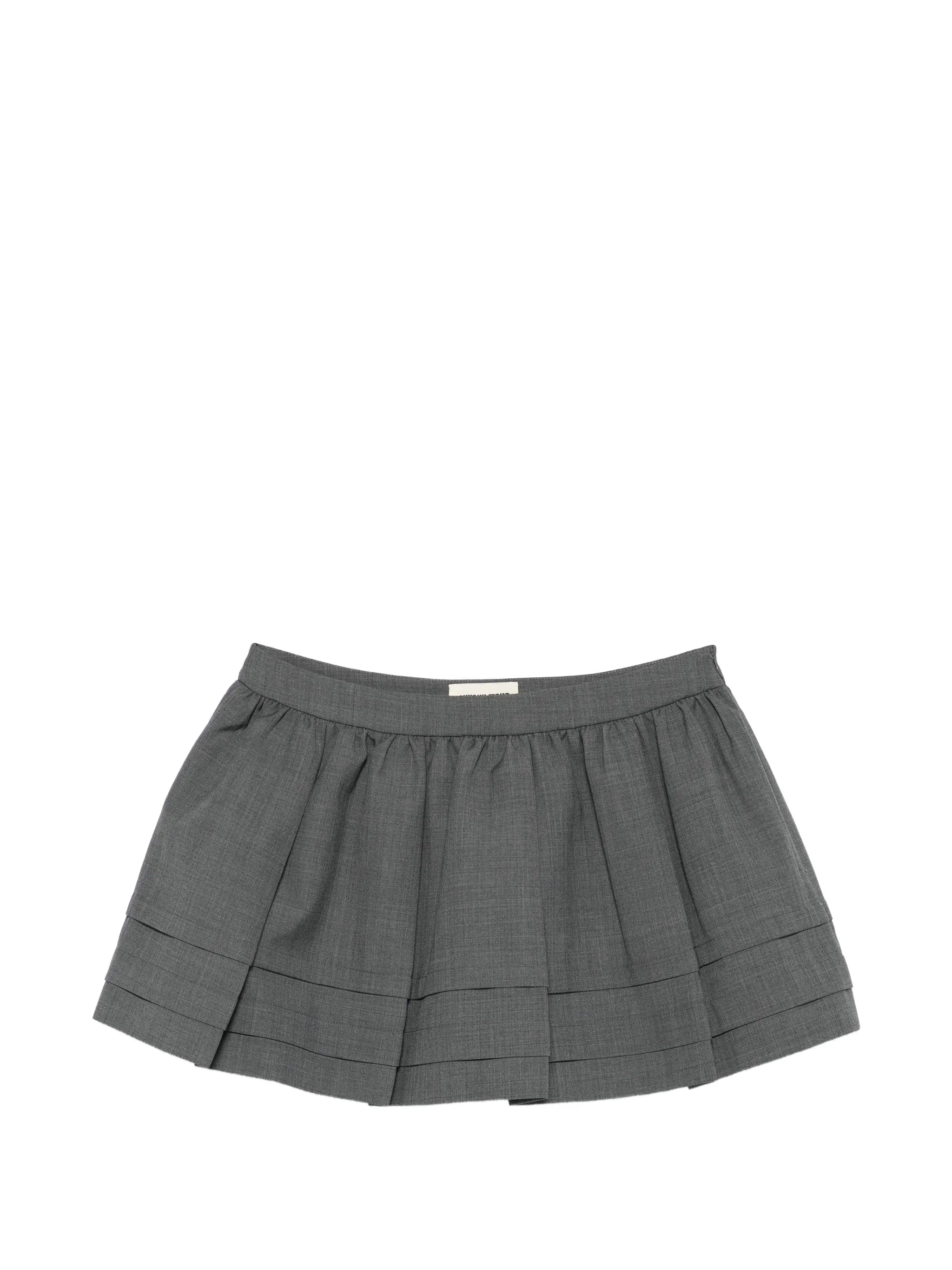 Shushu/tong ruffle - detail pleated mini skirt