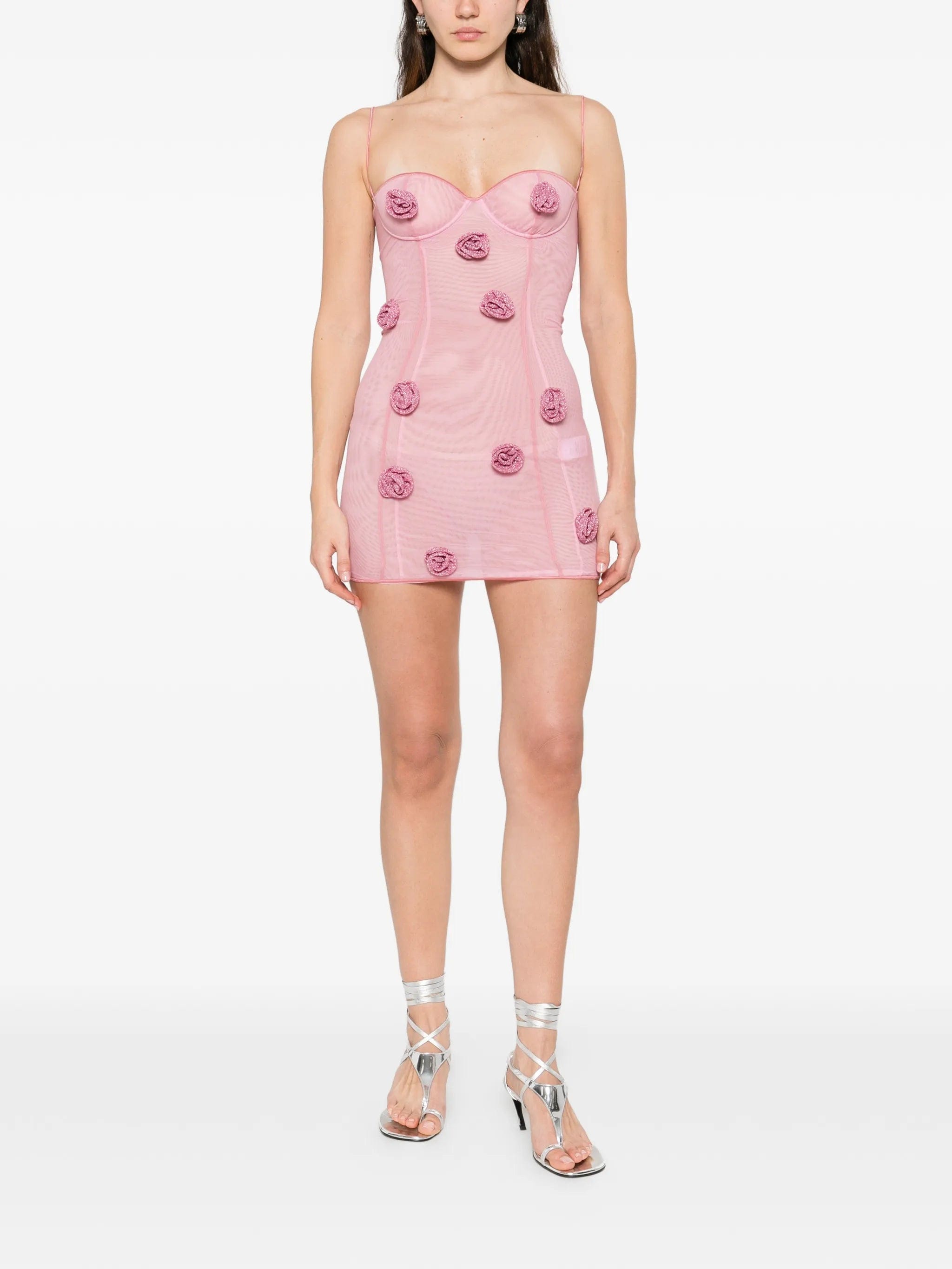 Oséree rose balconette mini dress