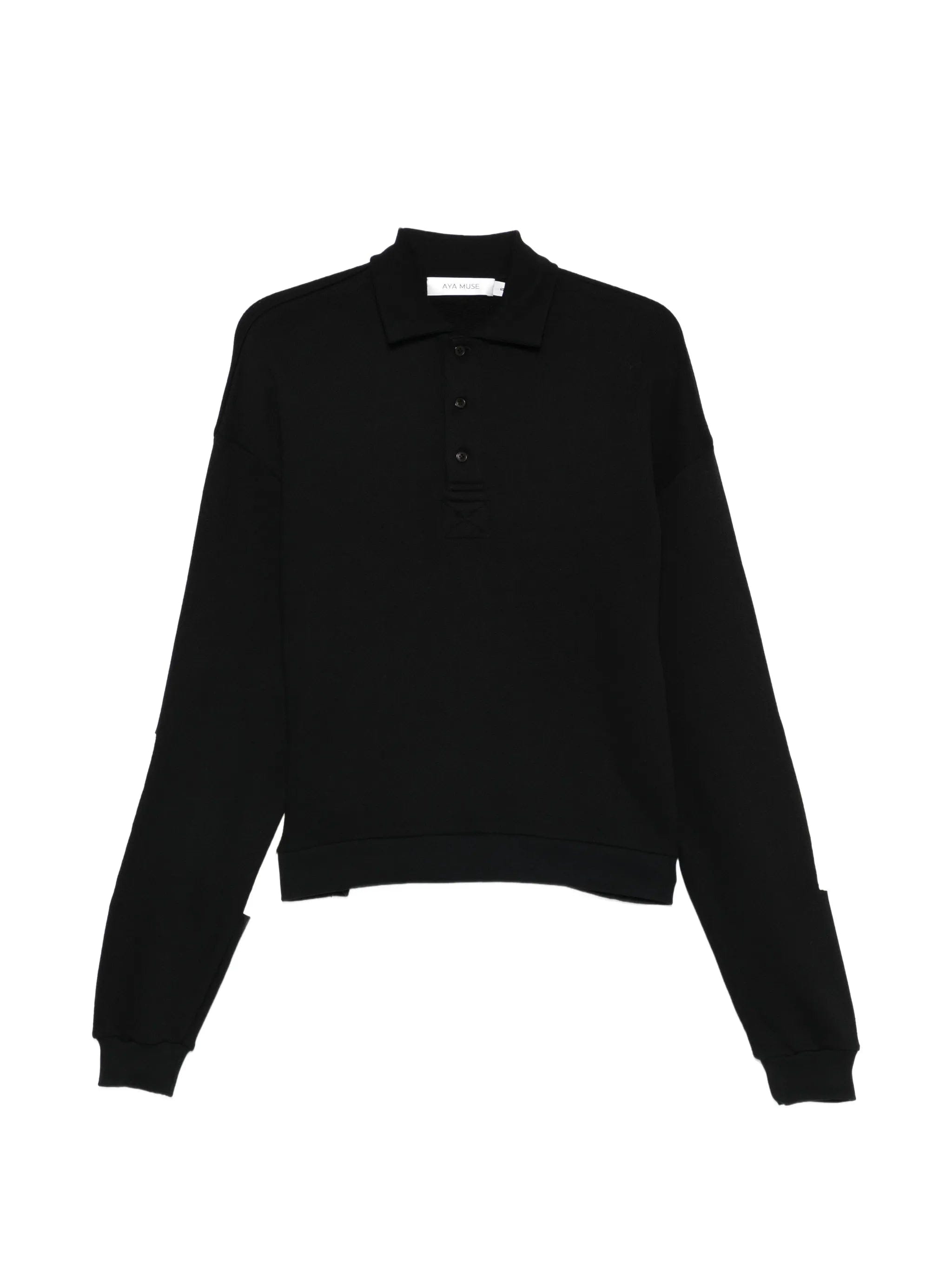Aya Muse collared patched polo shirt