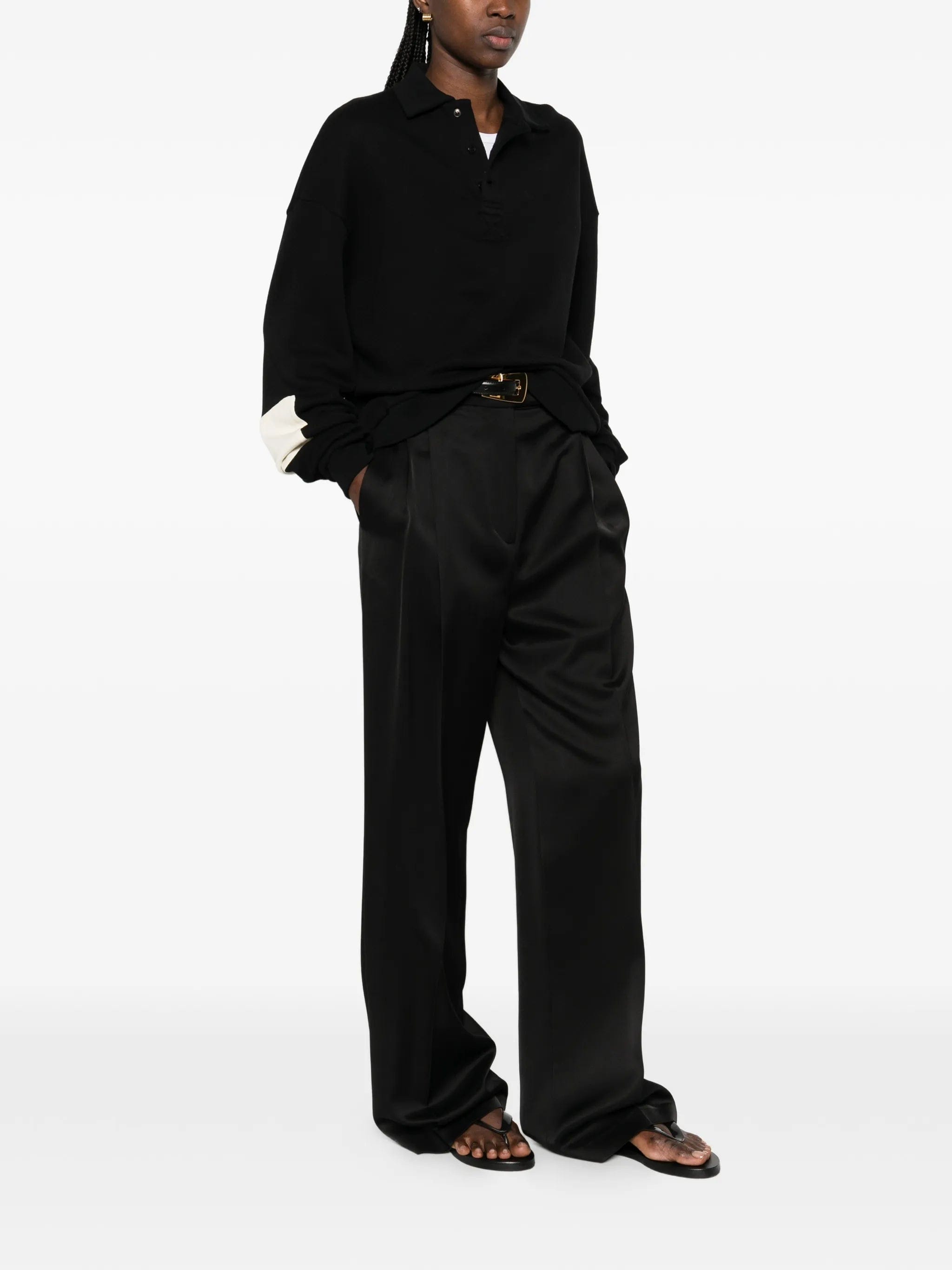 Aya Muse collared patched polo shirt