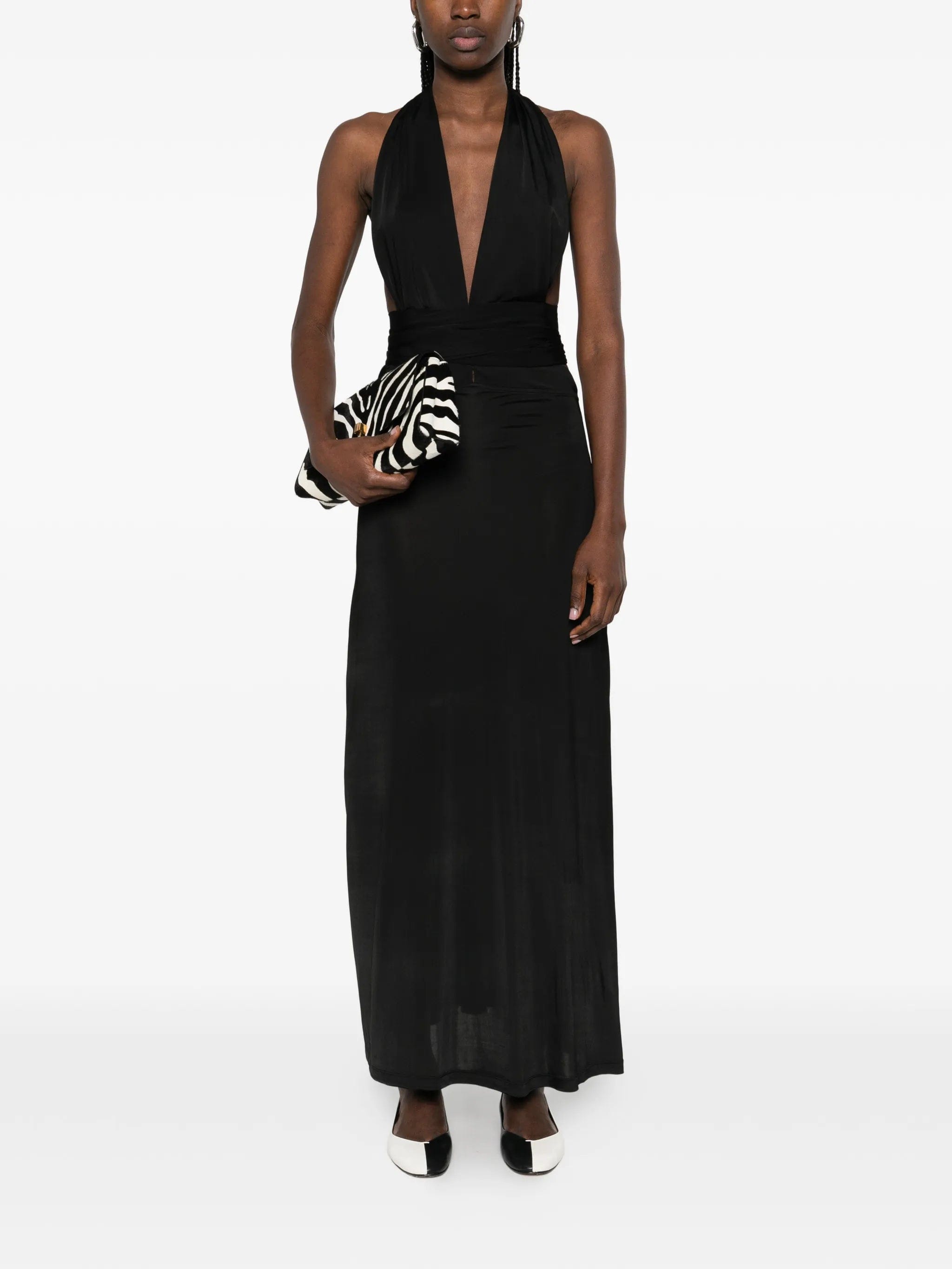Aya Muse Zirra V - neck midi dress