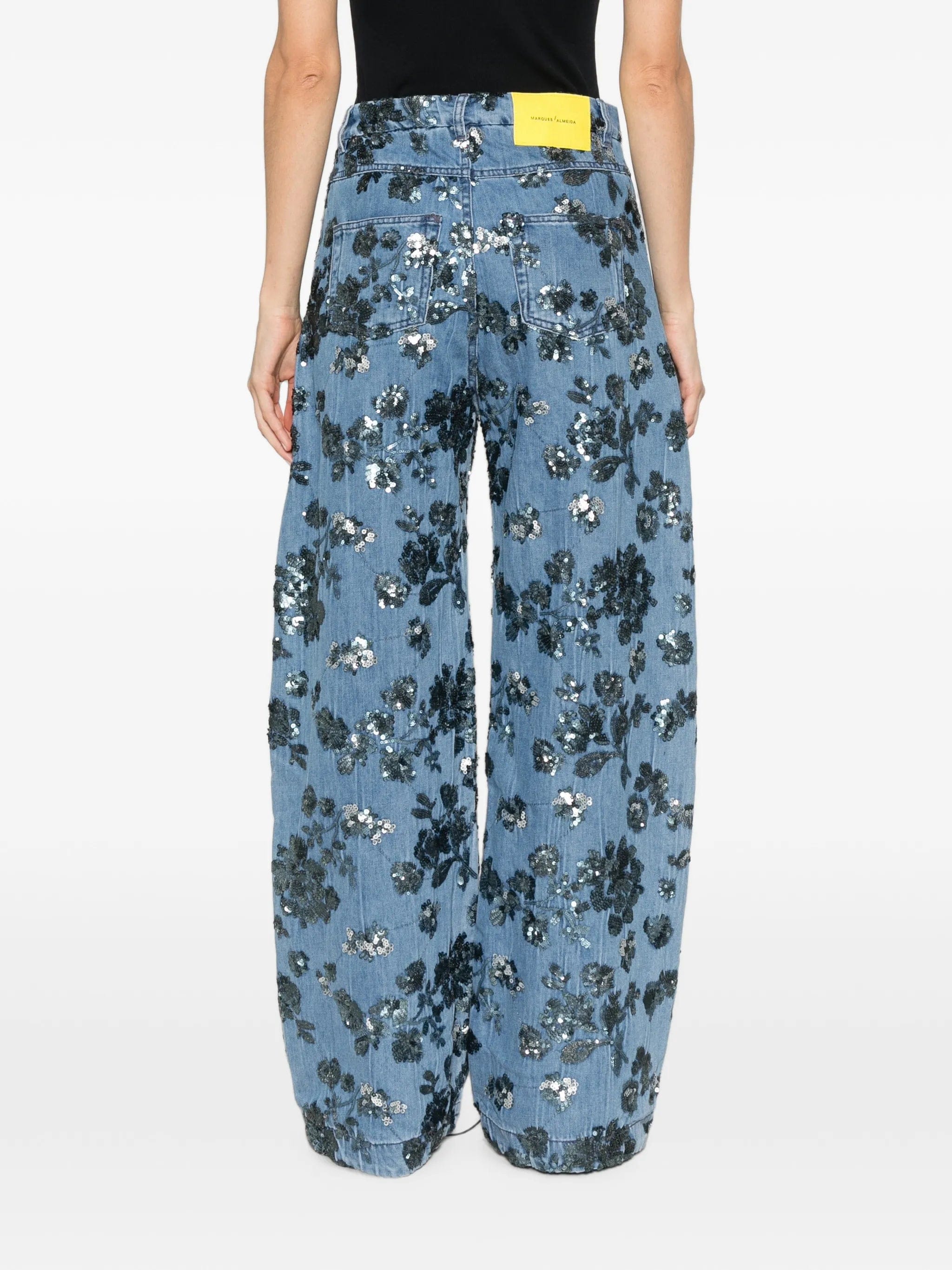 Marques'almeida sequin - embroidered jeans