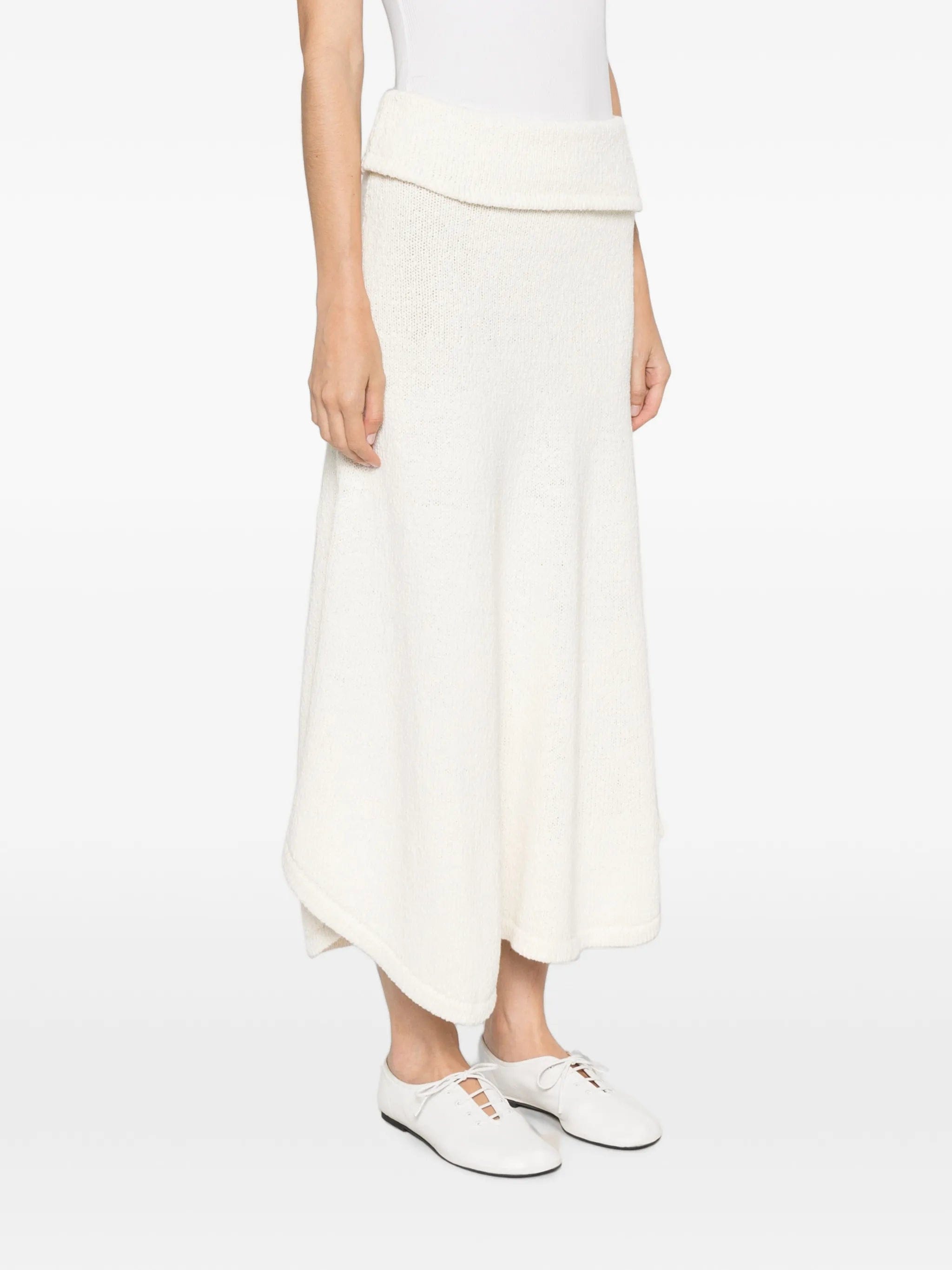 Aya Muse Kena asymmetric knitted maxi skirt