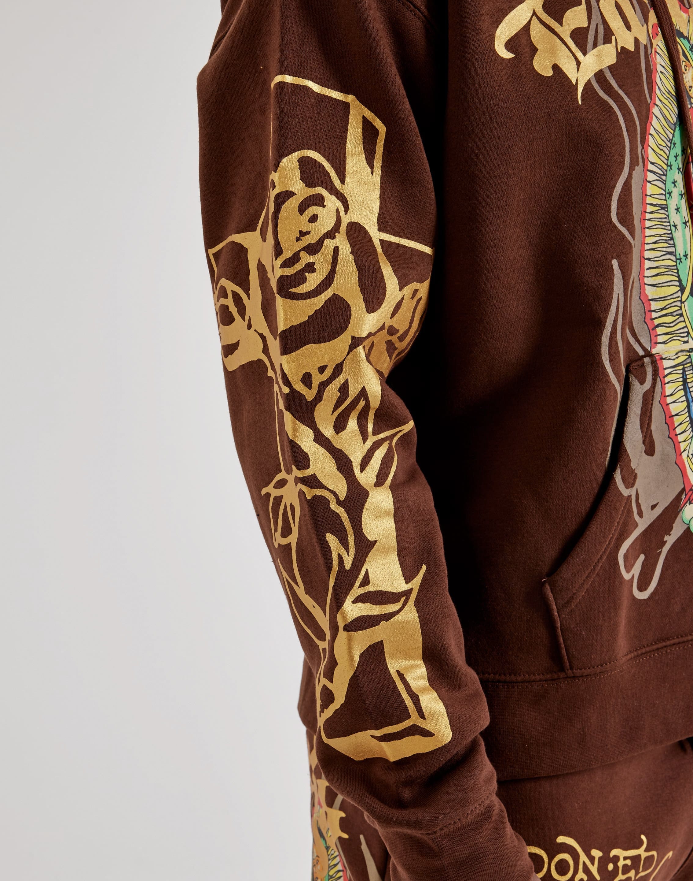 Ed Hardy Mary Pullover Fleece Hoodie