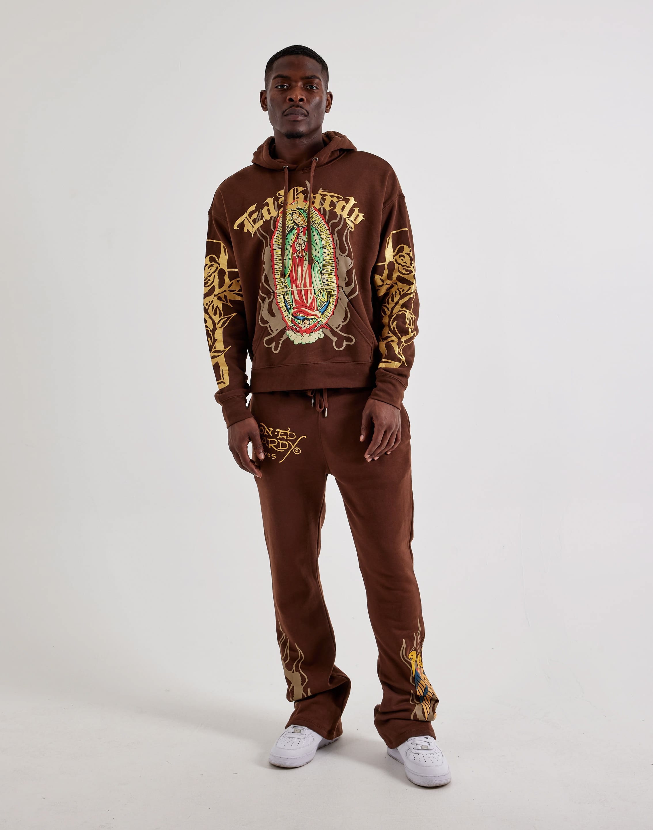 Ed Hardy Mary Pullover Fleece Hoodie