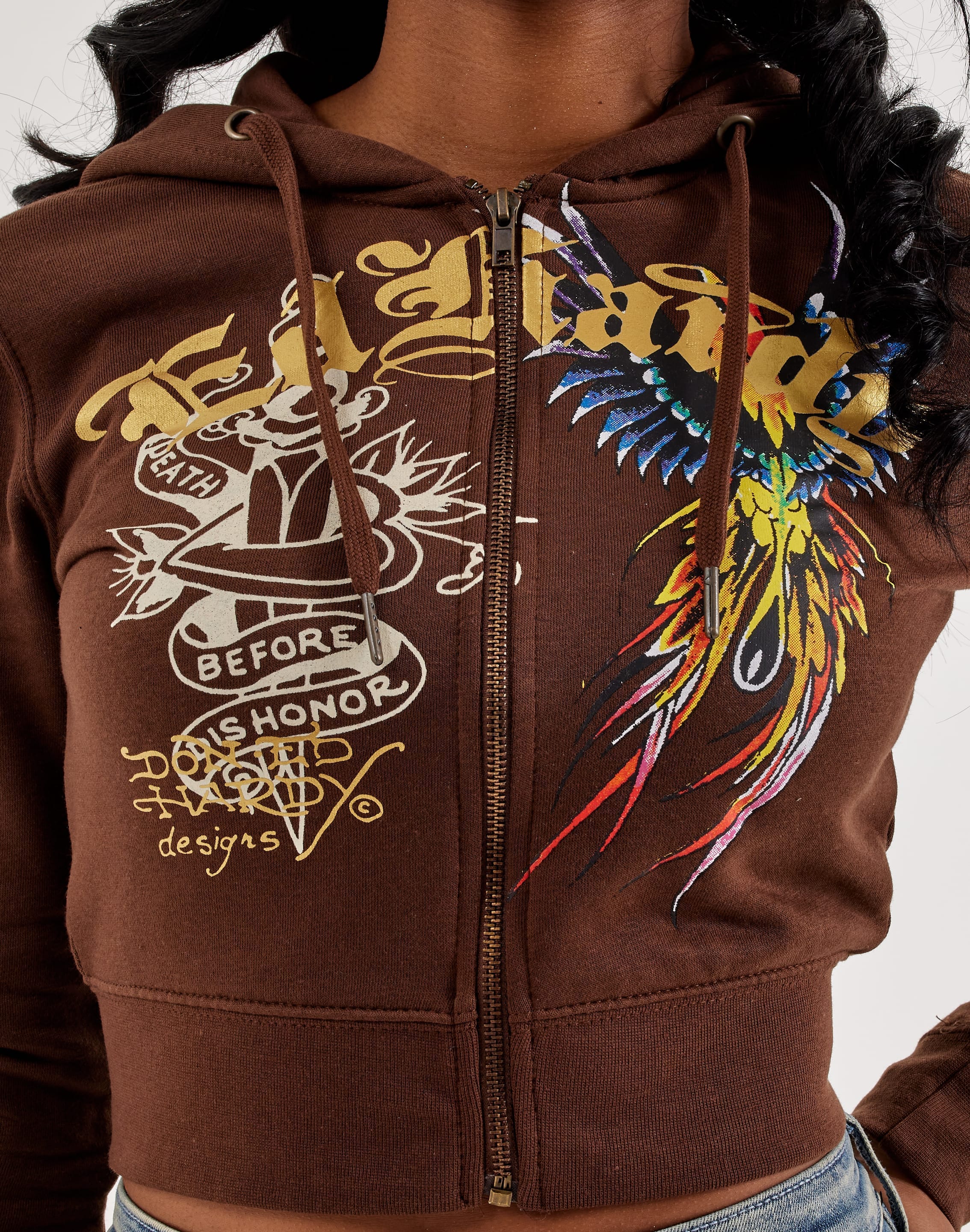 Ed Hardy Phoenix Y2K Full - Zip Fleece Hoodie