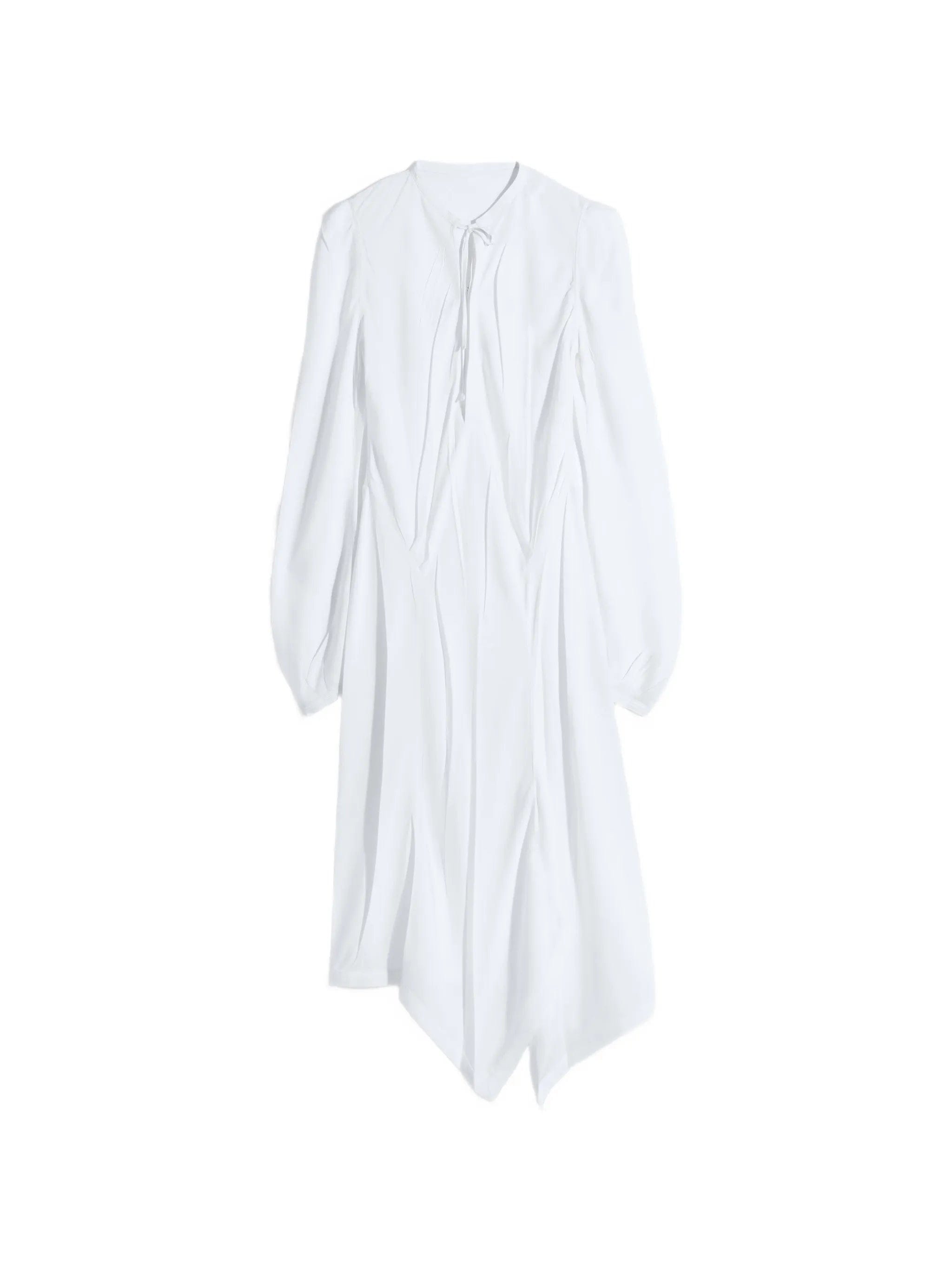 Lemaire creased bias dress in poly viscose twill