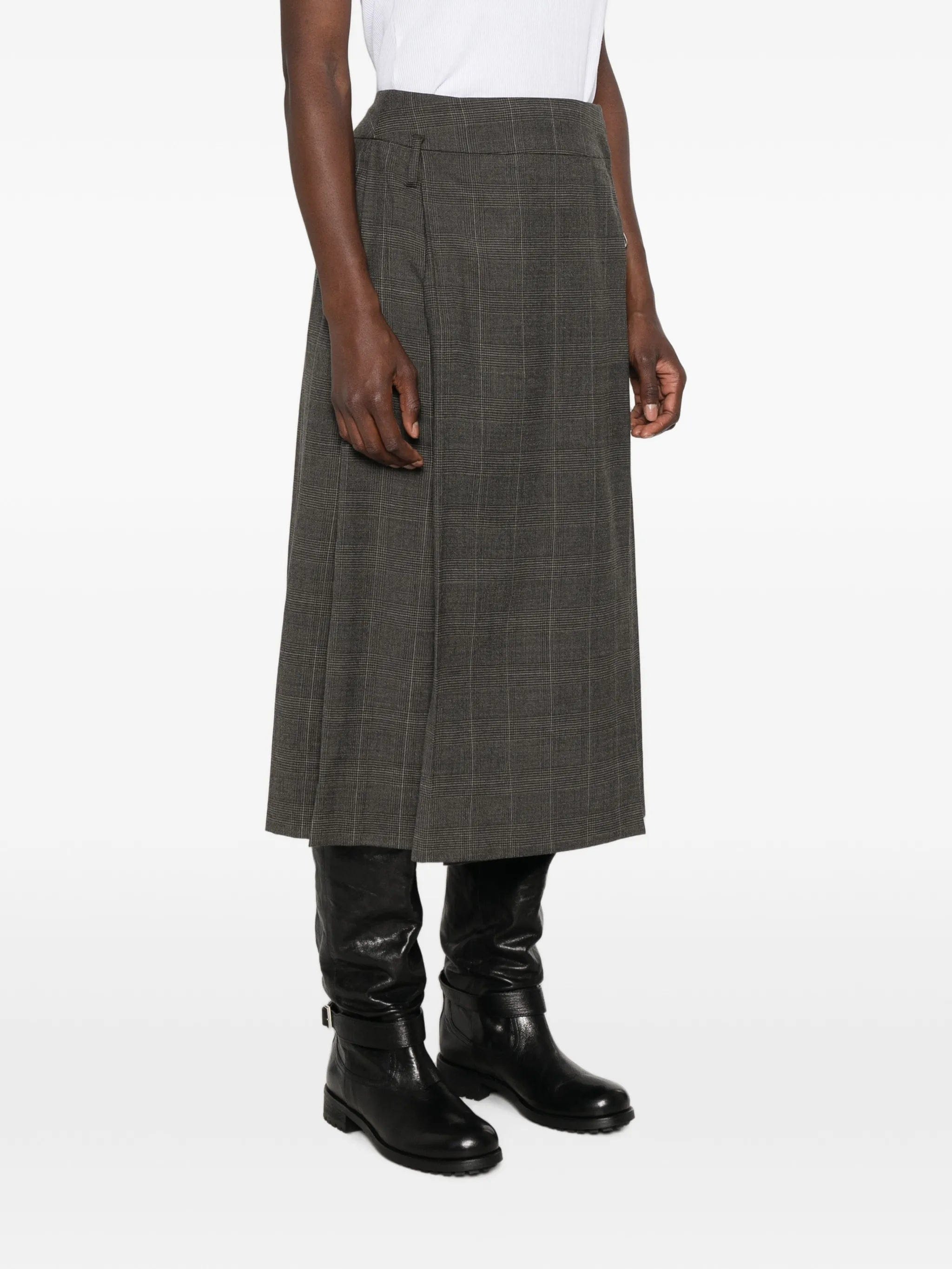 Simone Rocha Prince of Wales check pleated skirt
