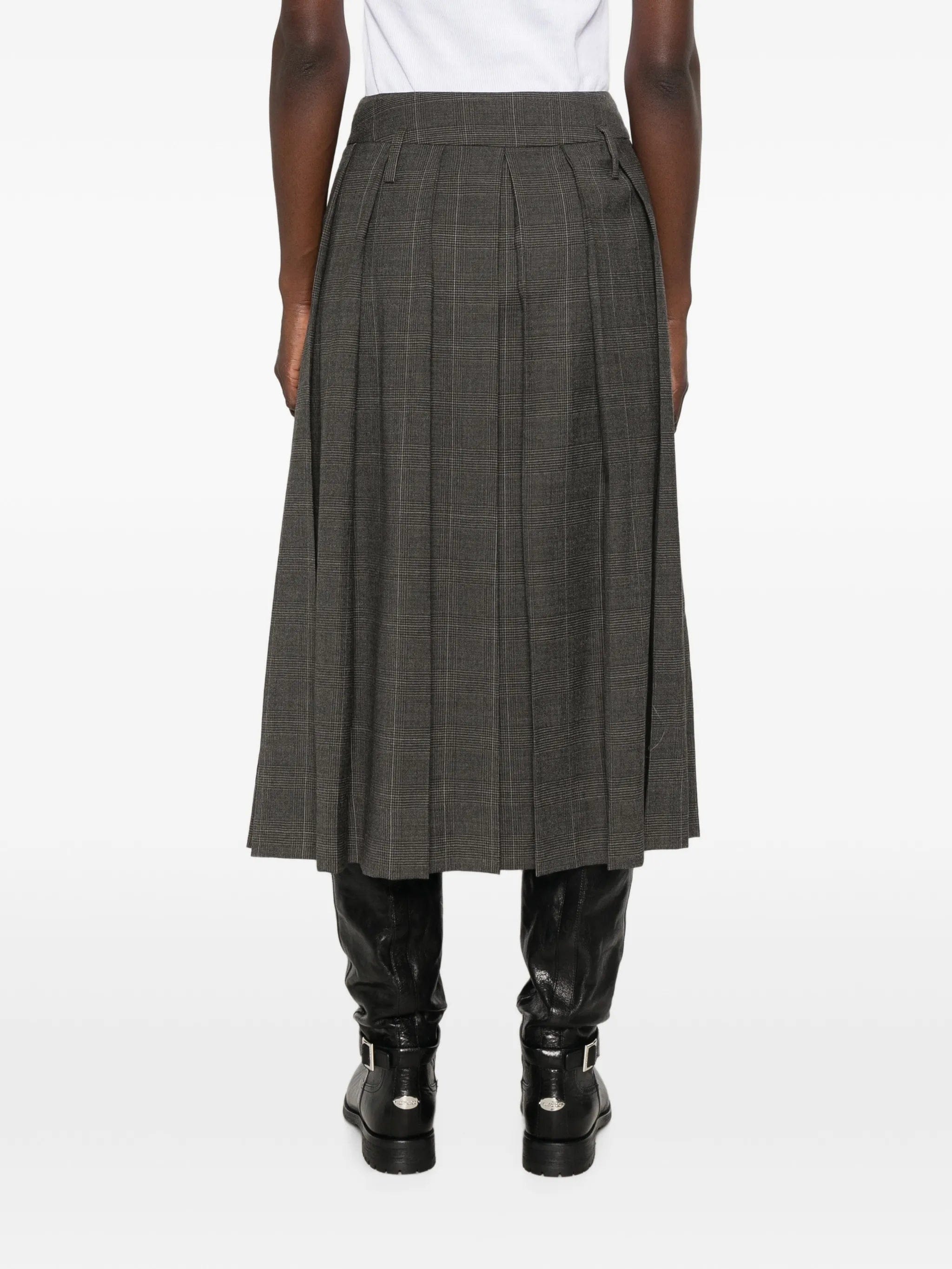 Simone Rocha Prince of Wales check pleated skirt