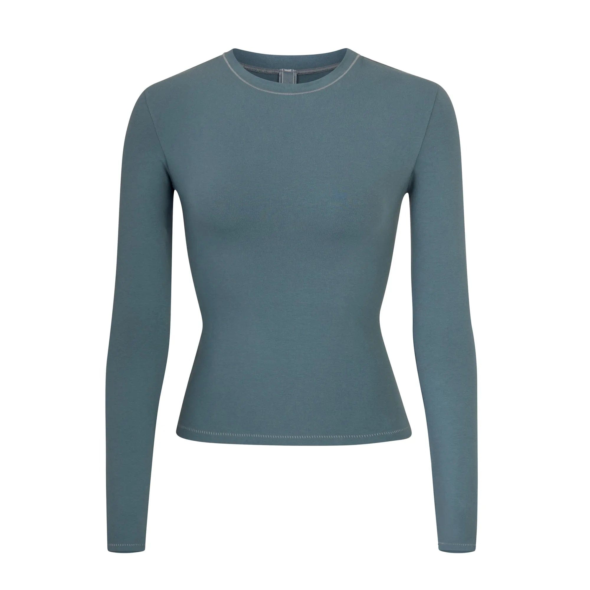 COTTON JERSEY Skims Cotton Jersey Long Sleeve T - Shirt Kyanite