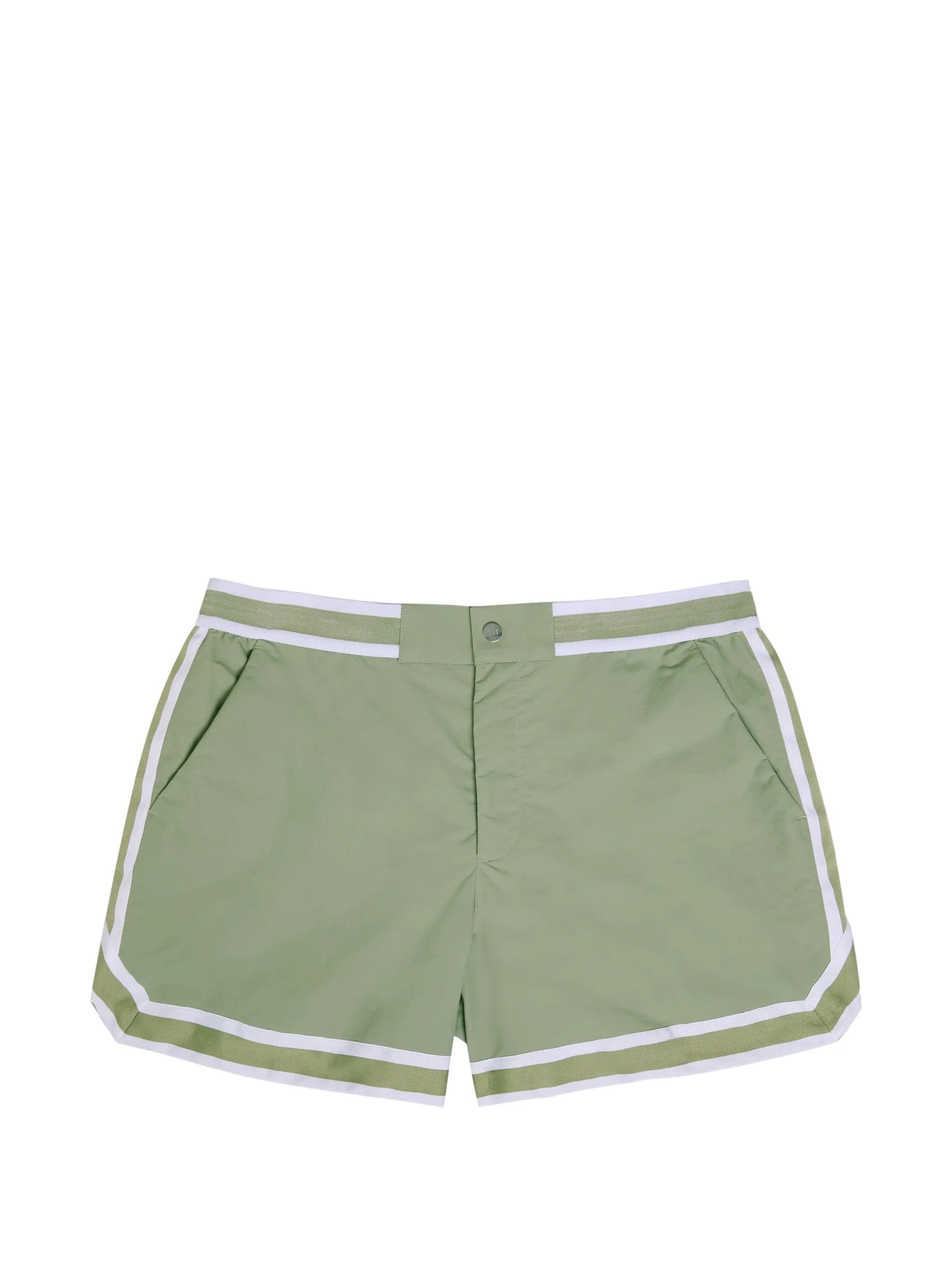 CHÉ Baller striped swim shorts
