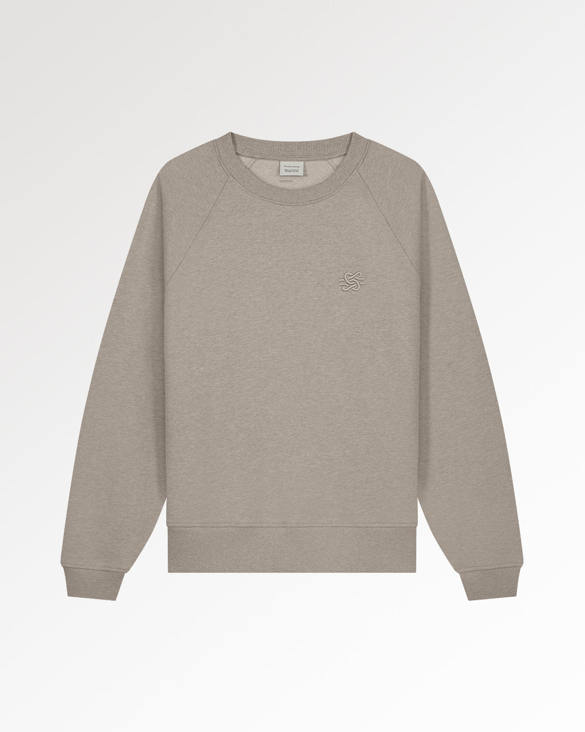 Conventional Sweatshirt Embroidered Knot Melange Pure