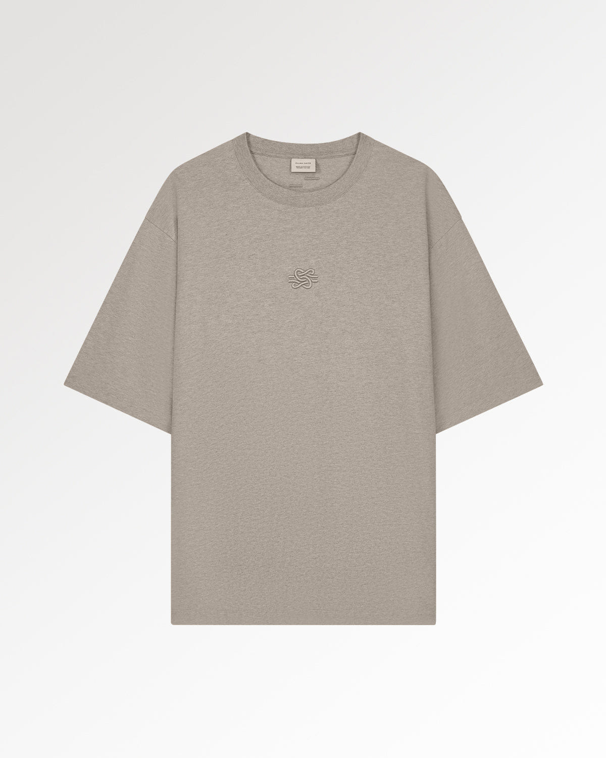 Trend Maven T - Shirt Boxy Embroidered Melange Pure