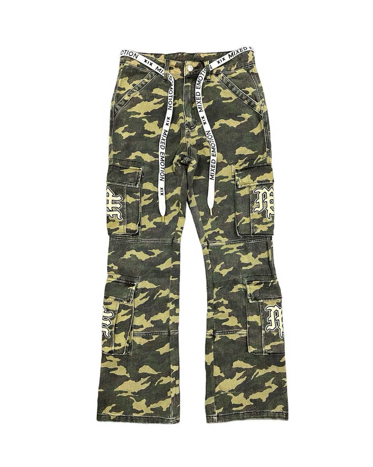 Mixed Emotions ME Camo Cargo Pants Green Camo