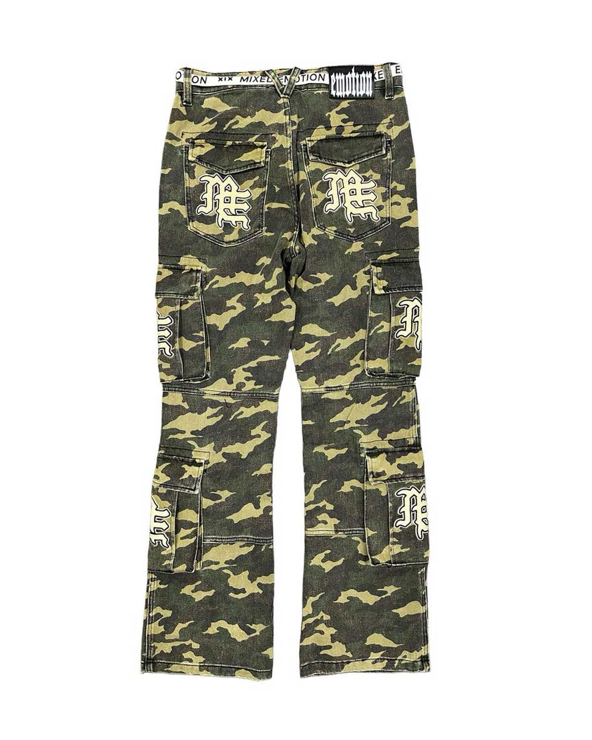 Mixed Emotions ME Camo Cargo Pants Green Camo