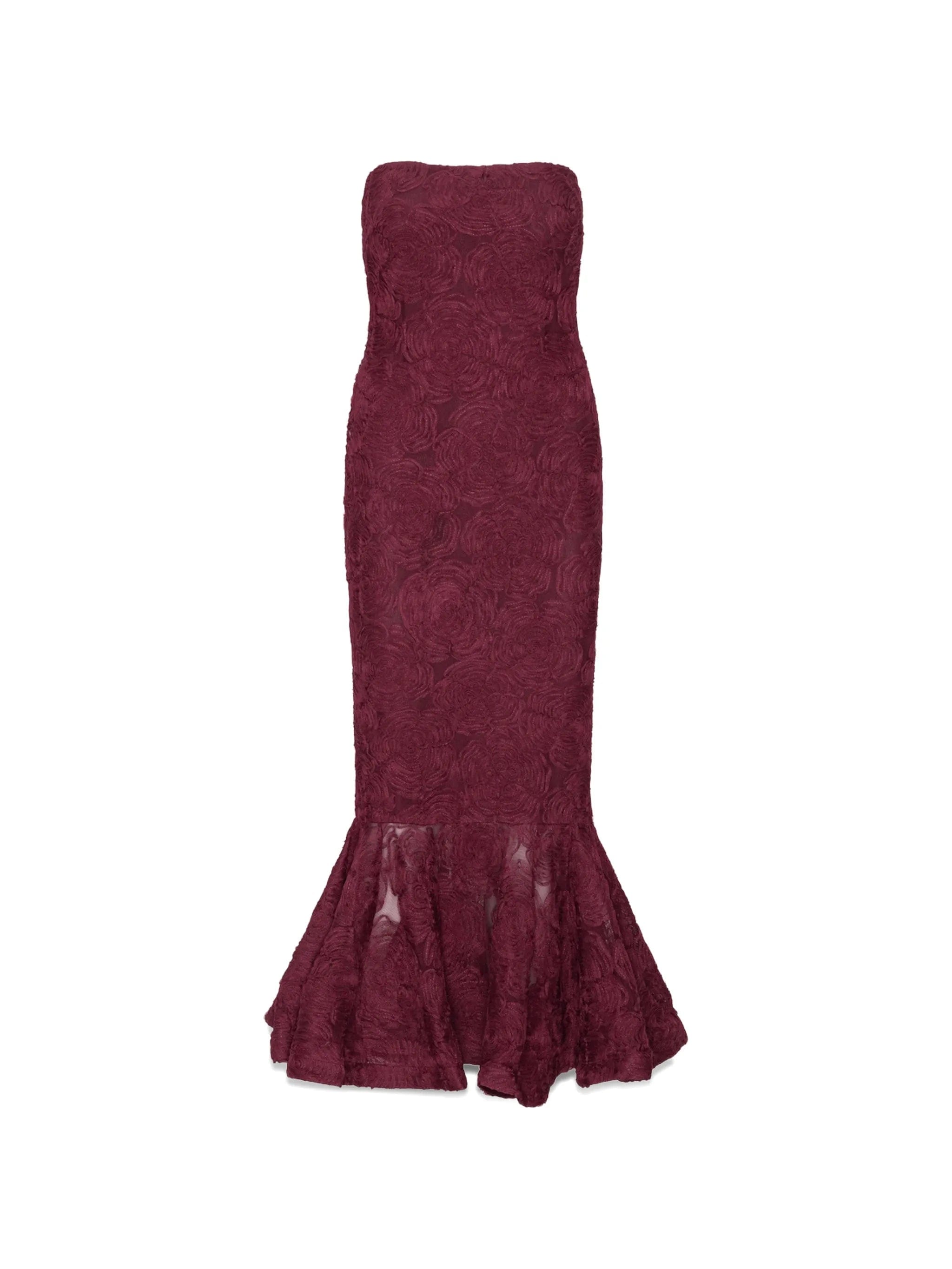 Rotate Birger Christensen flower flounce - hem midi dress