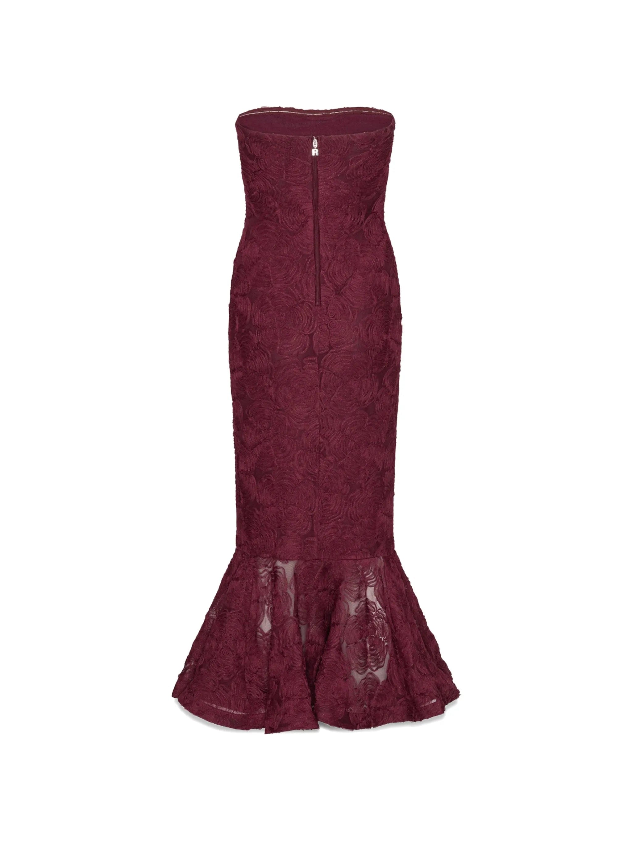 Rotate Birger Christensen flower flounce - hem midi dress