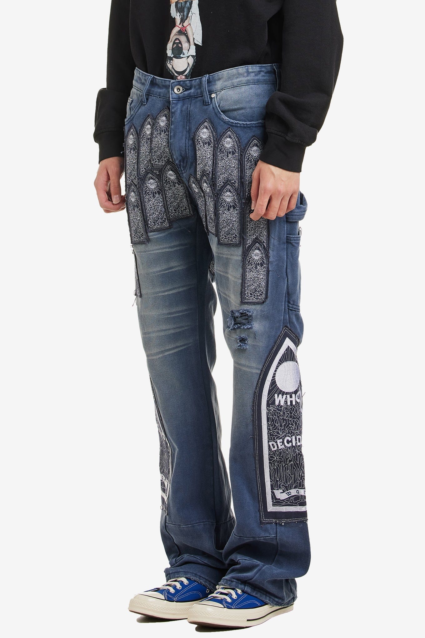 WHO Decides WAR PATCHED ARCH EMBROIDERED PANT
