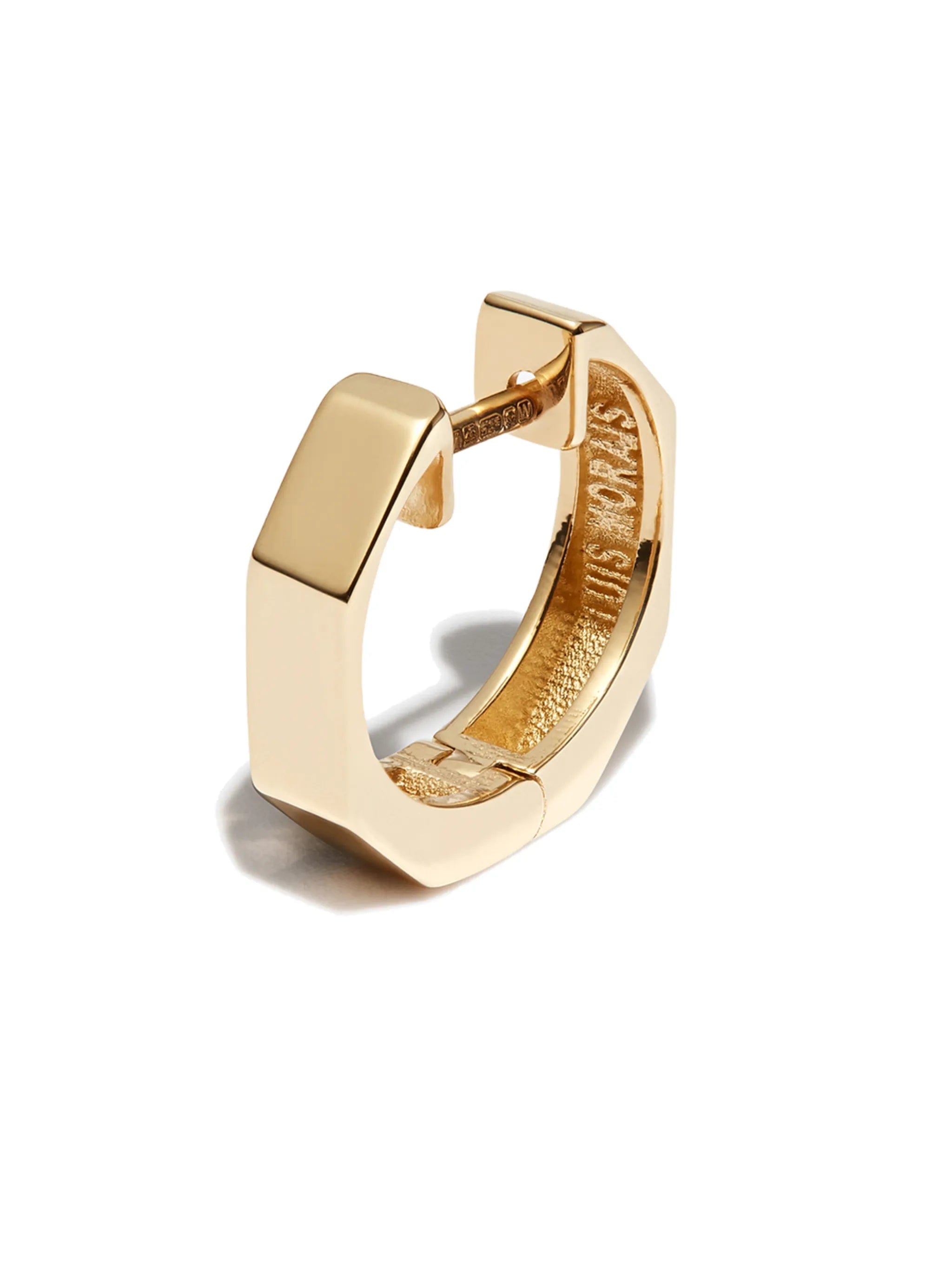 LUIS Morais 14kt yellow gold huggie earring