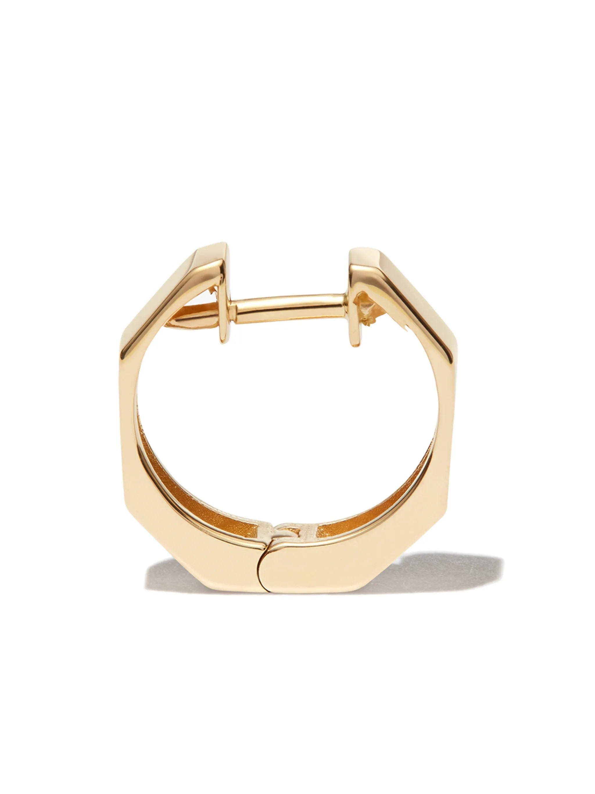 LUIS Morais 14kt yellow gold huggie earring