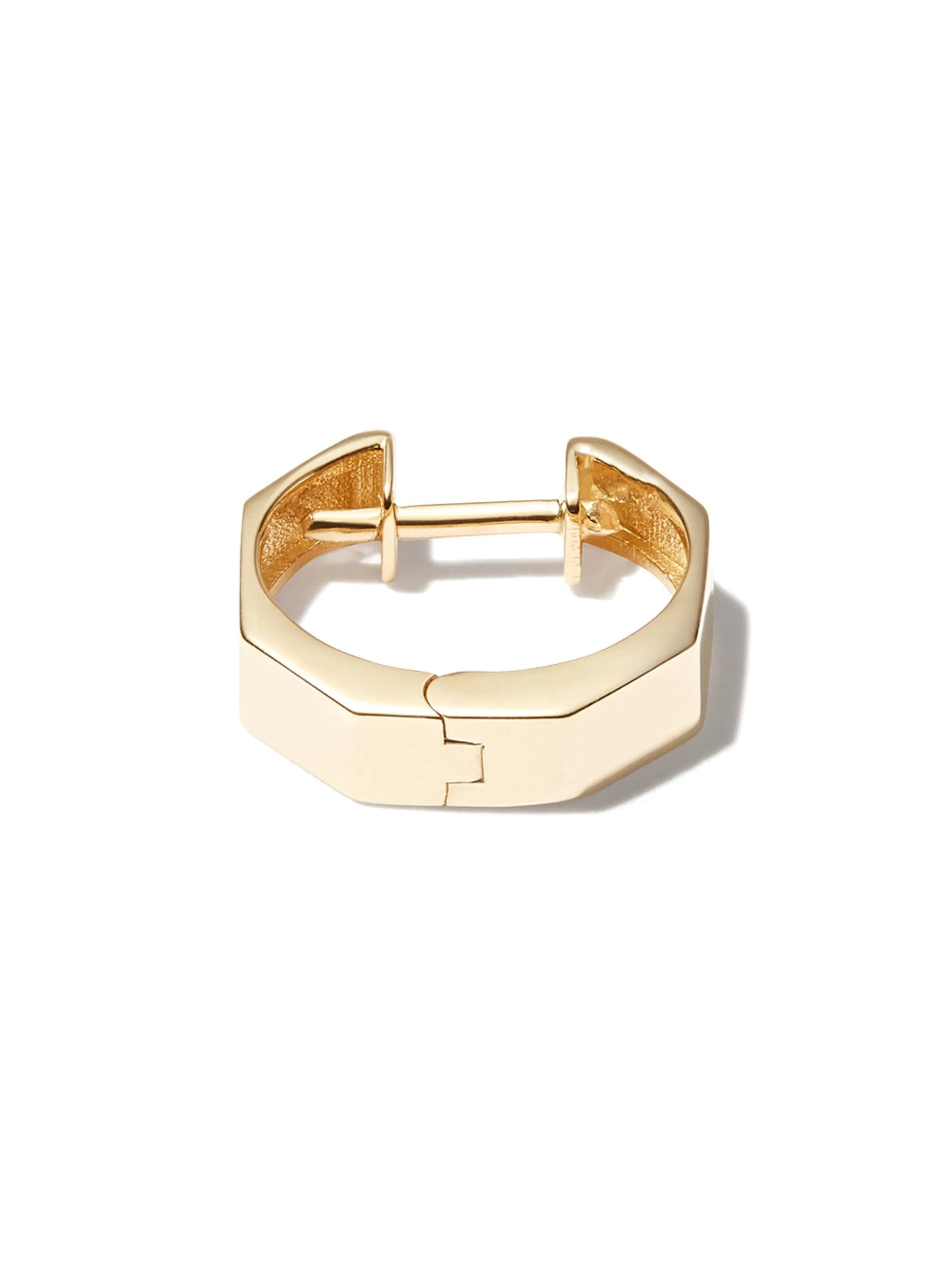 LUIS Morais 14kt yellow gold huggie earring