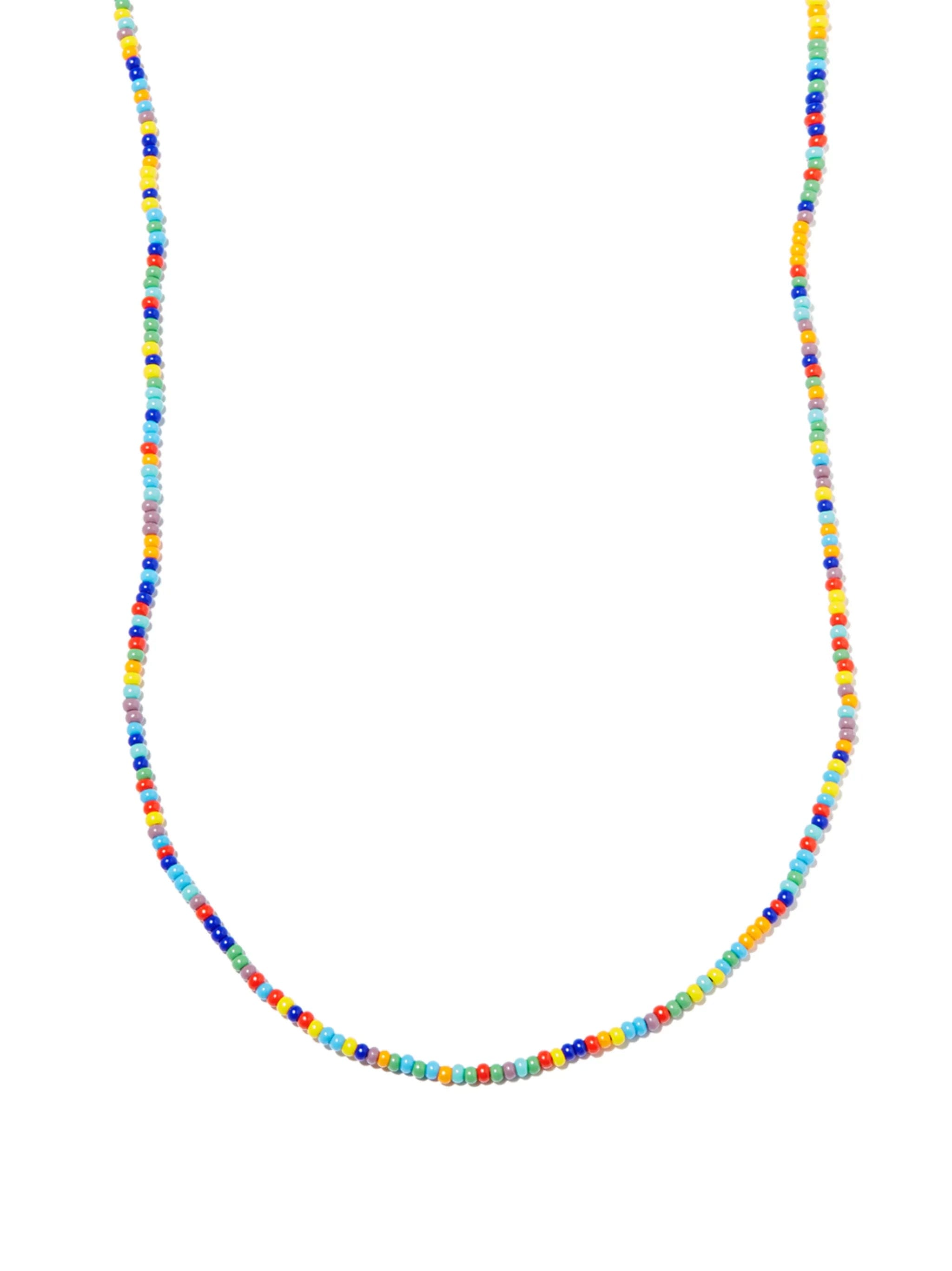 LUIS Morais 14kt yellow gold evil eye beaded necklace