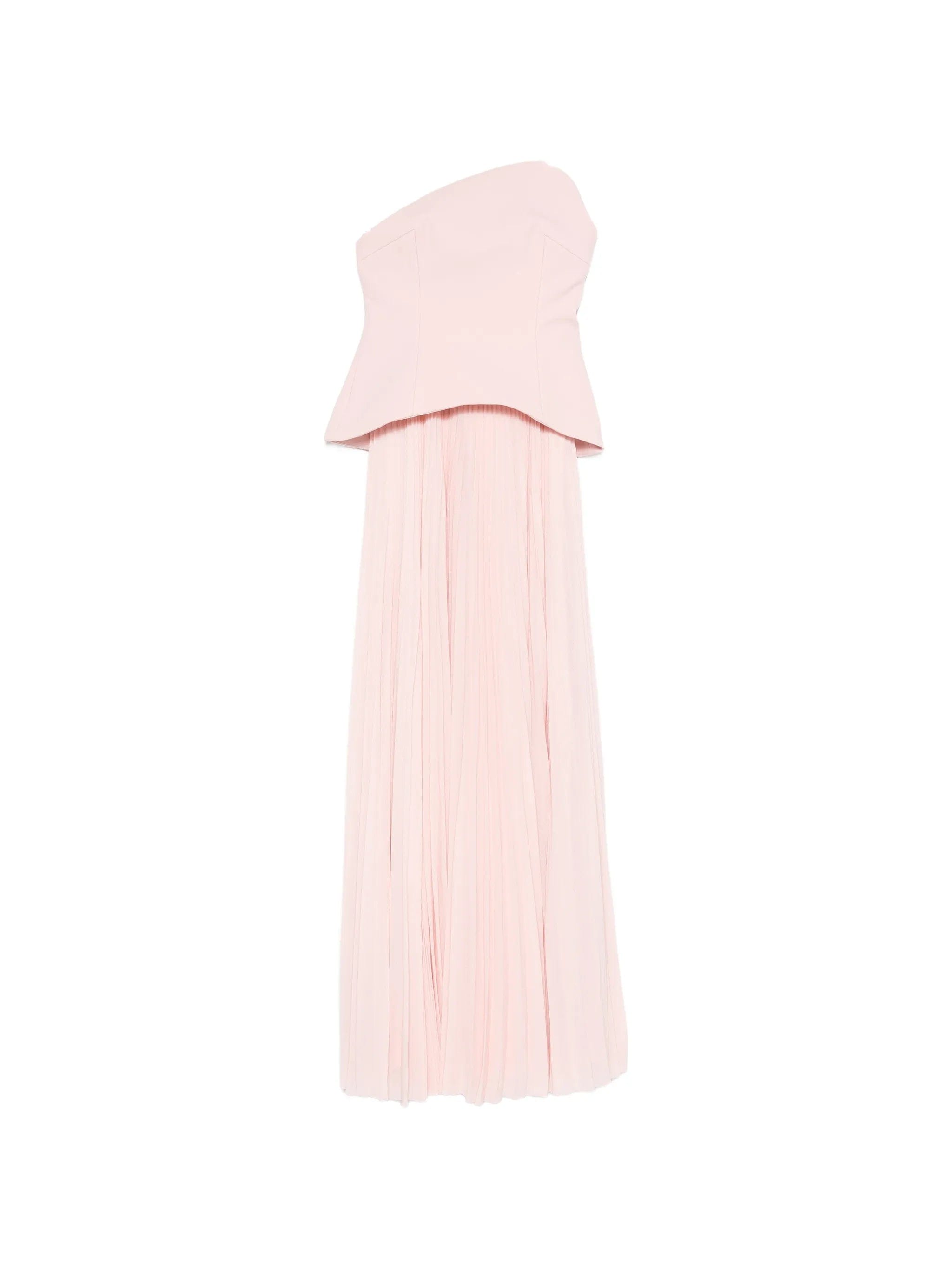 Solace London pleated strapless maxi dress
