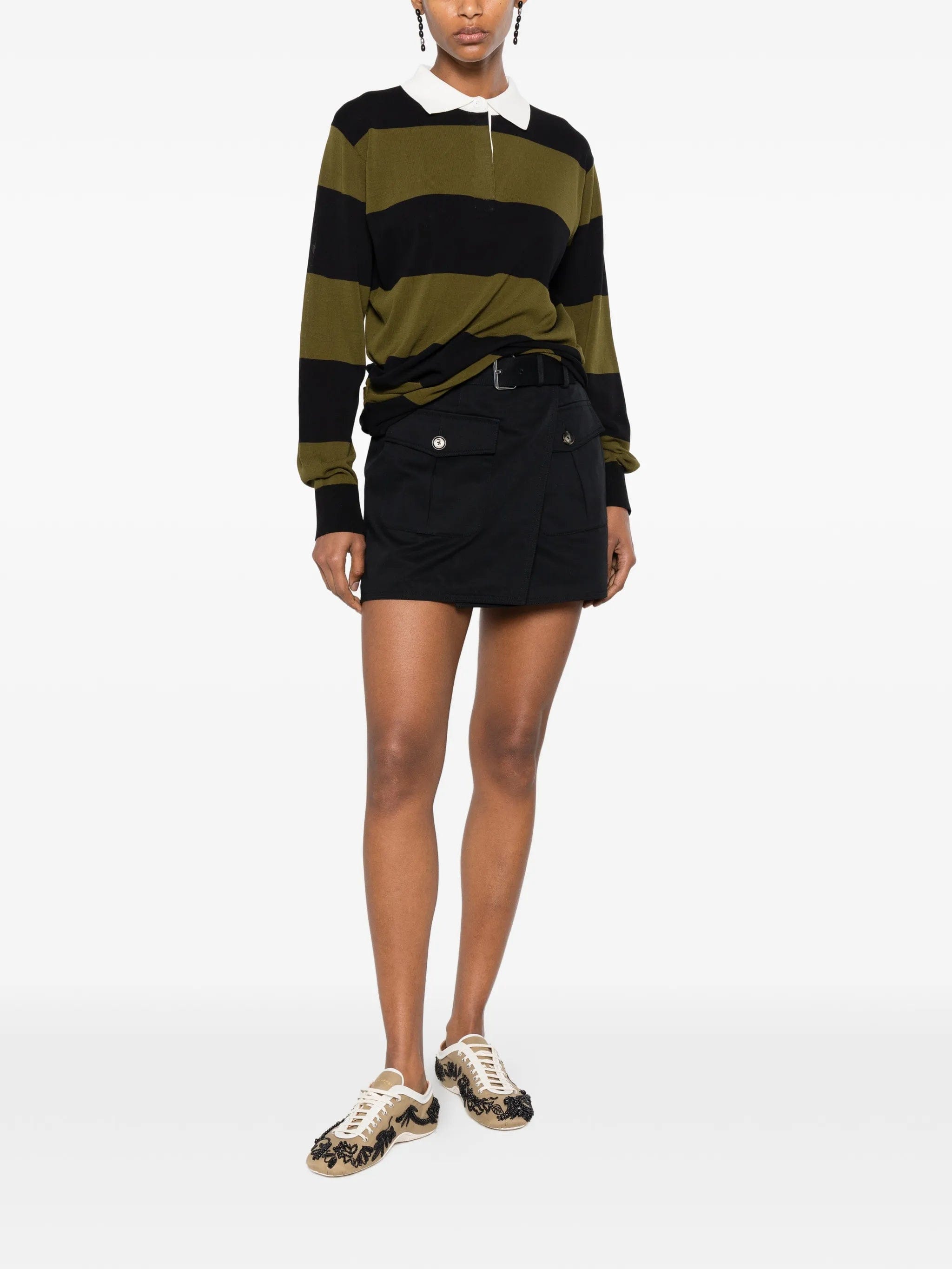 Proenza Schouler Corinna striped cotton polo - shirt