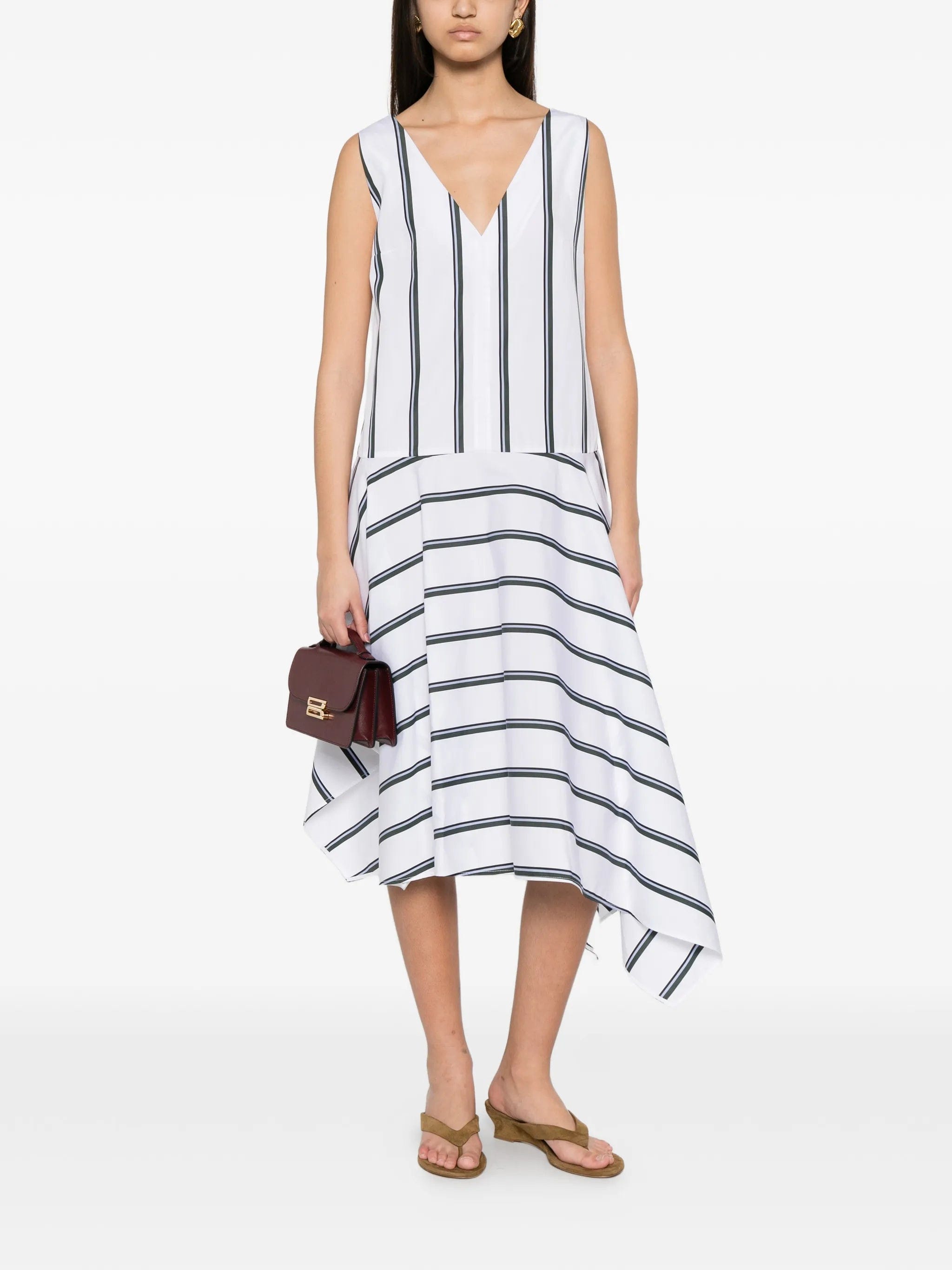 Proenza Schouler Beatriz striped handkerchief - hem dress