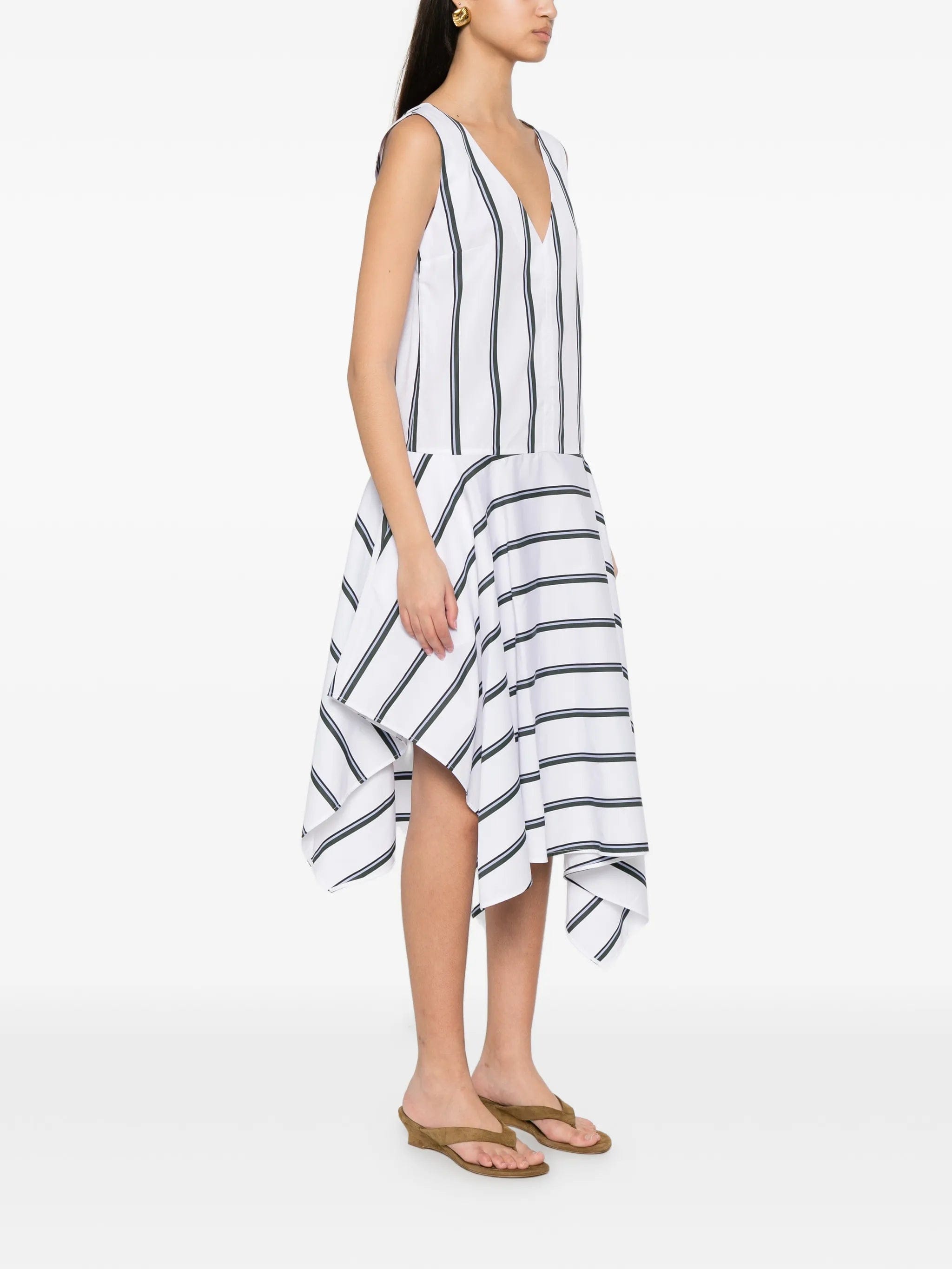 Proenza Schouler Beatriz striped handkerchief - hem dress
