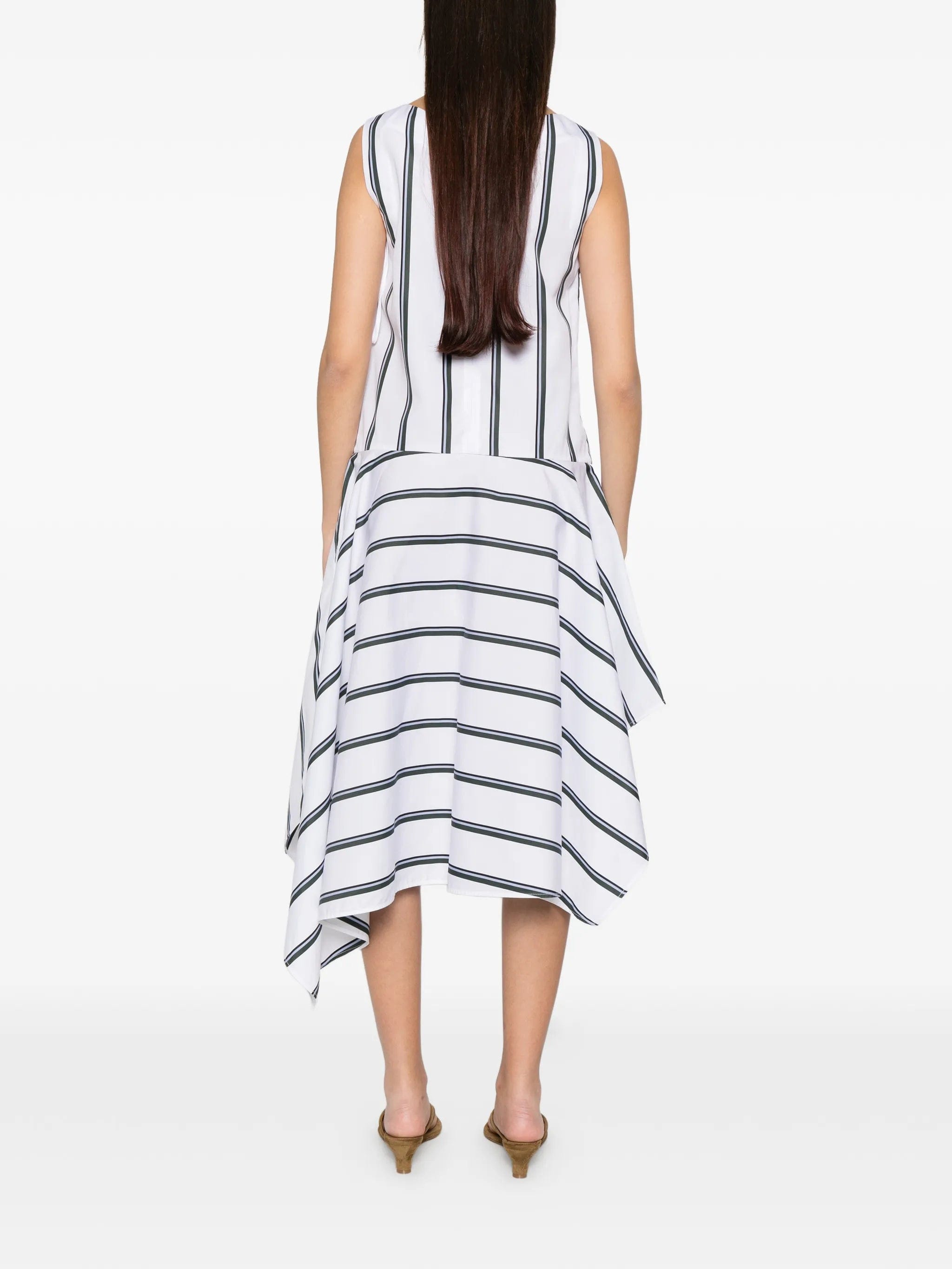 Proenza Schouler Beatriz striped handkerchief - hem dress