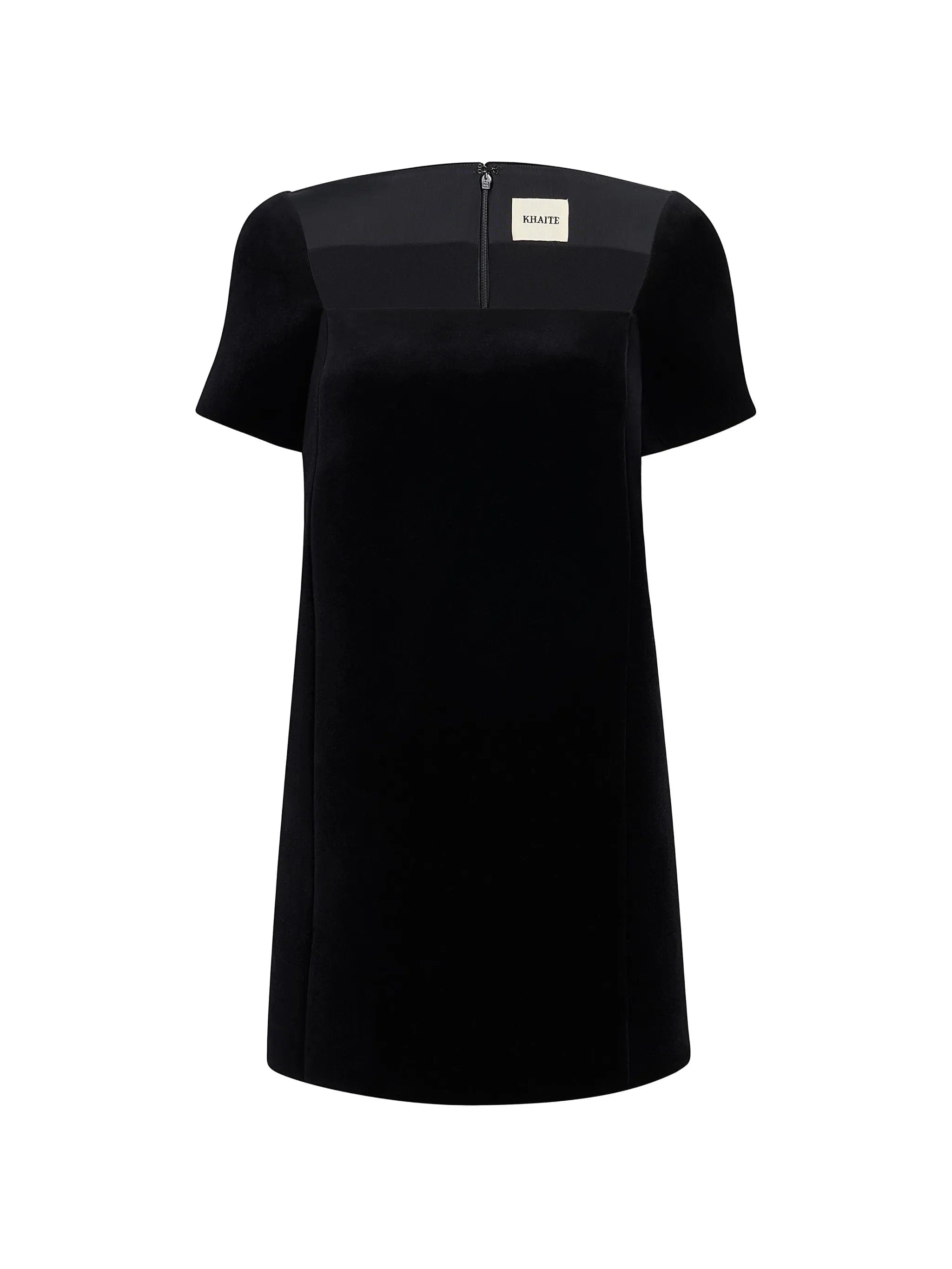 Khaite Benji dress in black velvet