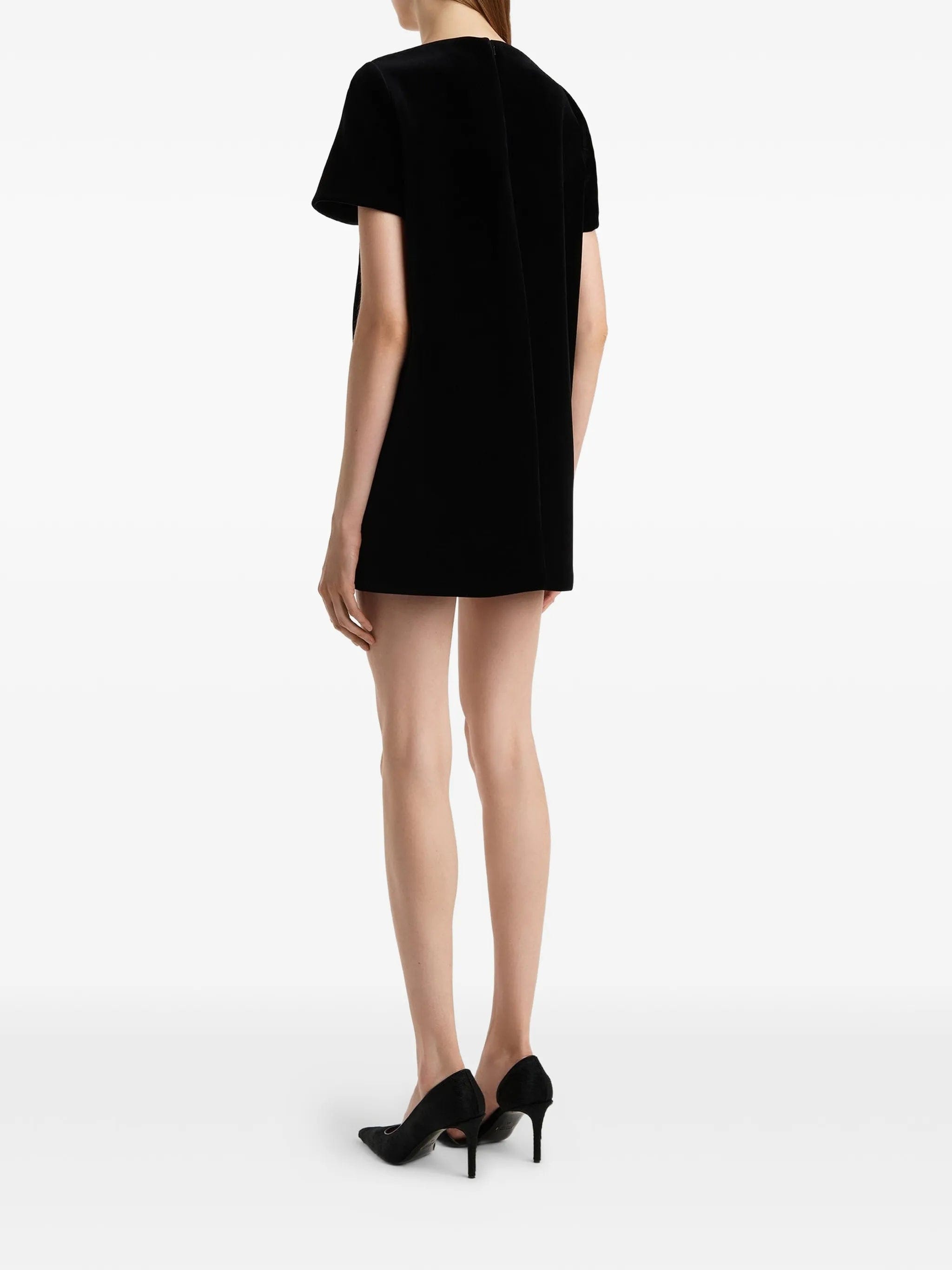 Khaite Benji dress in black velvet