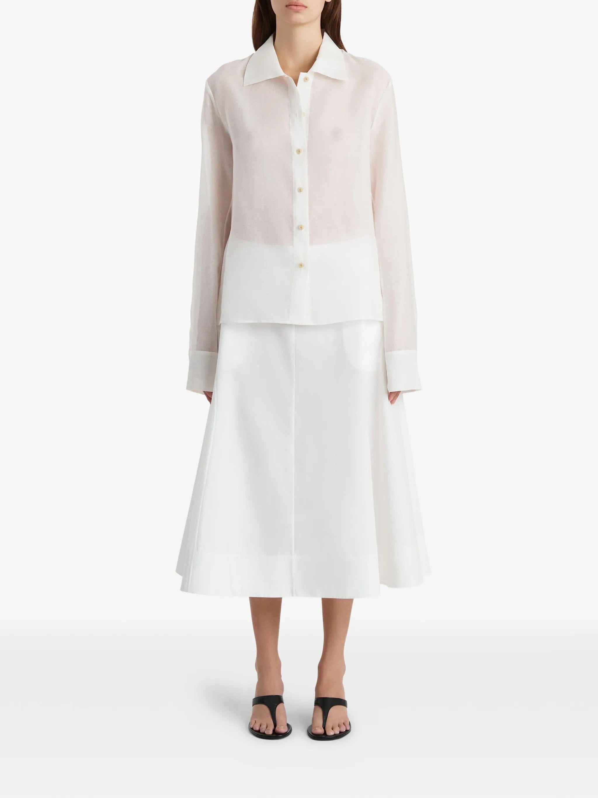 Khaite Artin midi skirt