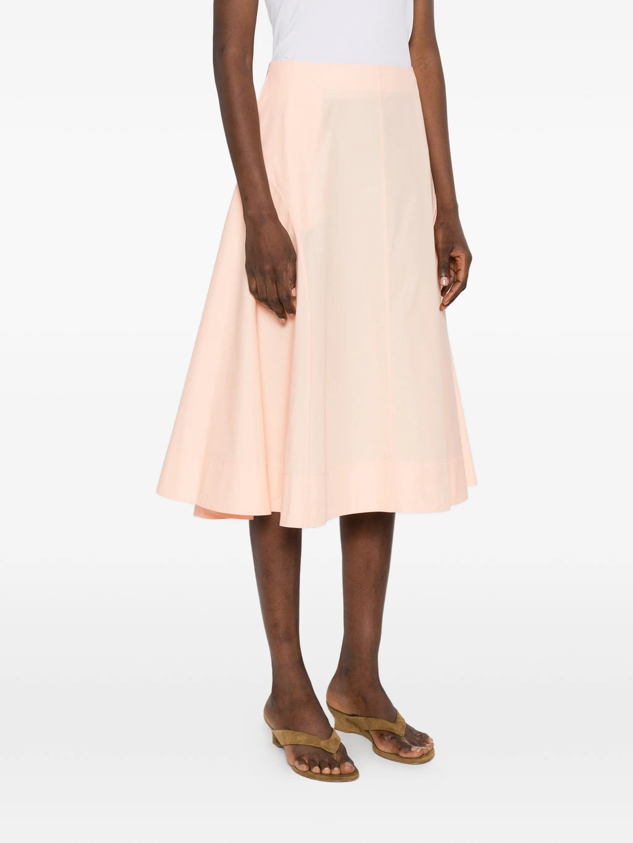 Khaite Artin panelled midi skirt
