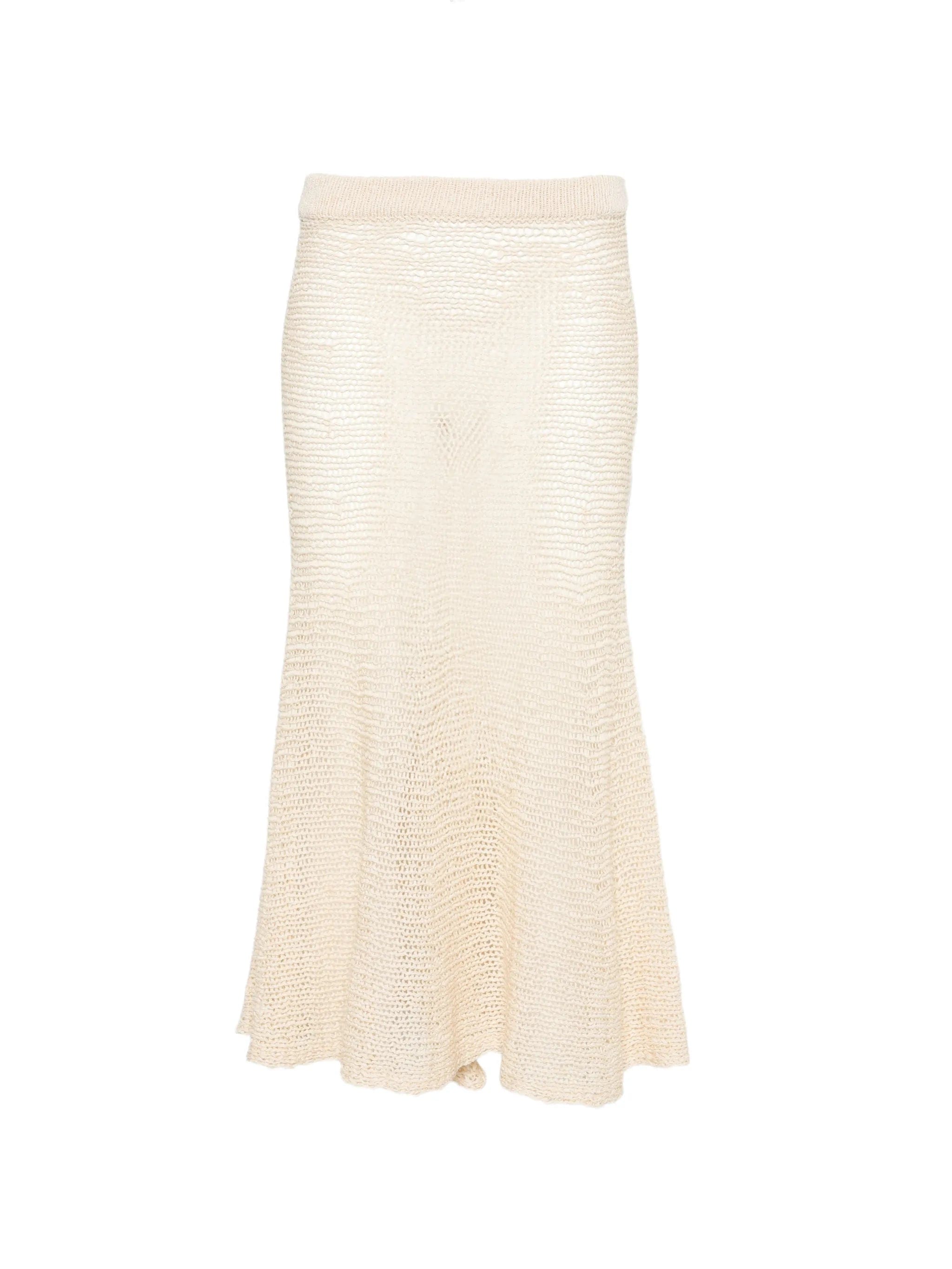 Khaite Inaya crochet - knit midi skirt
