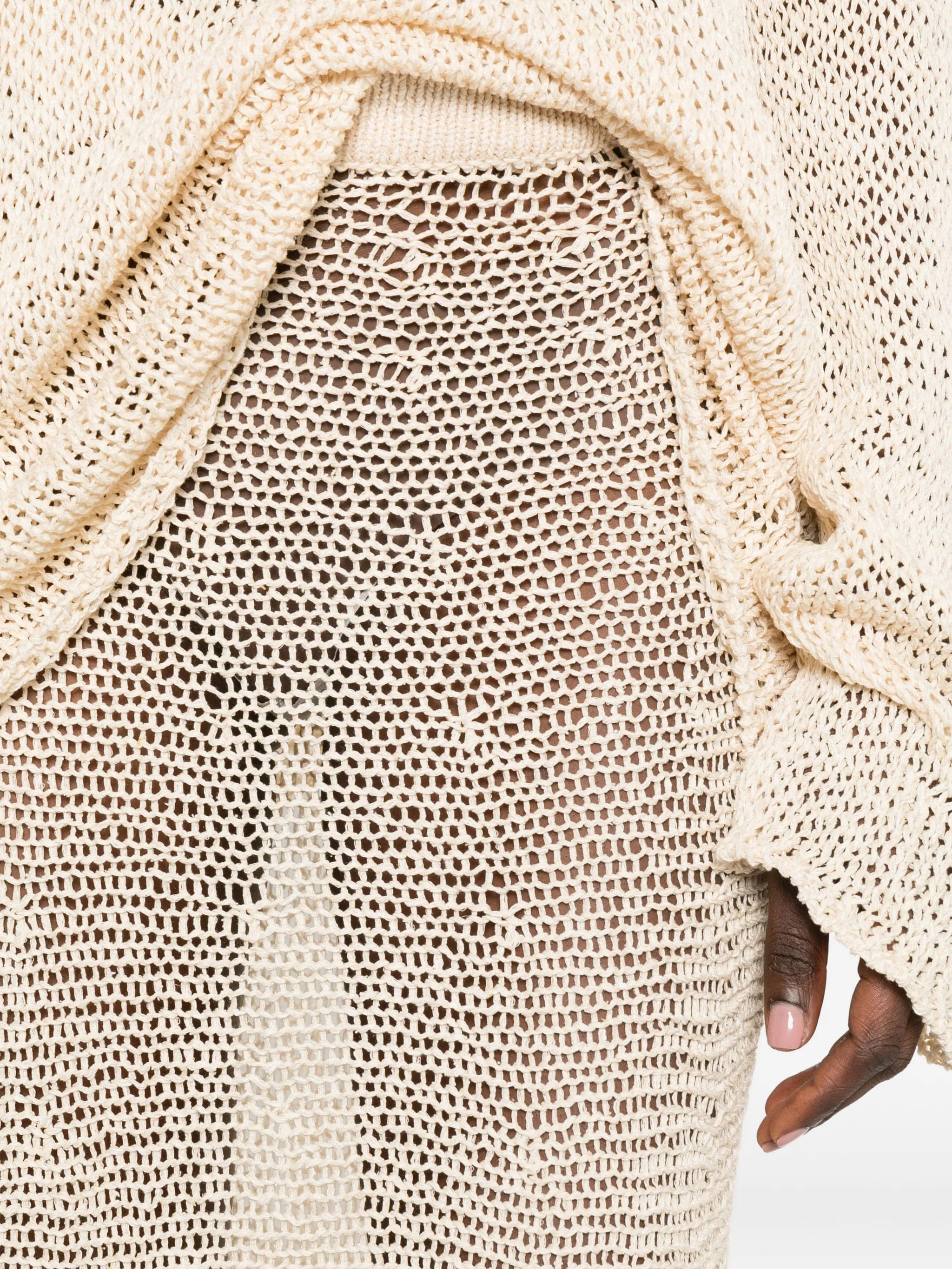Khaite Inaya crochet - knit midi skirt