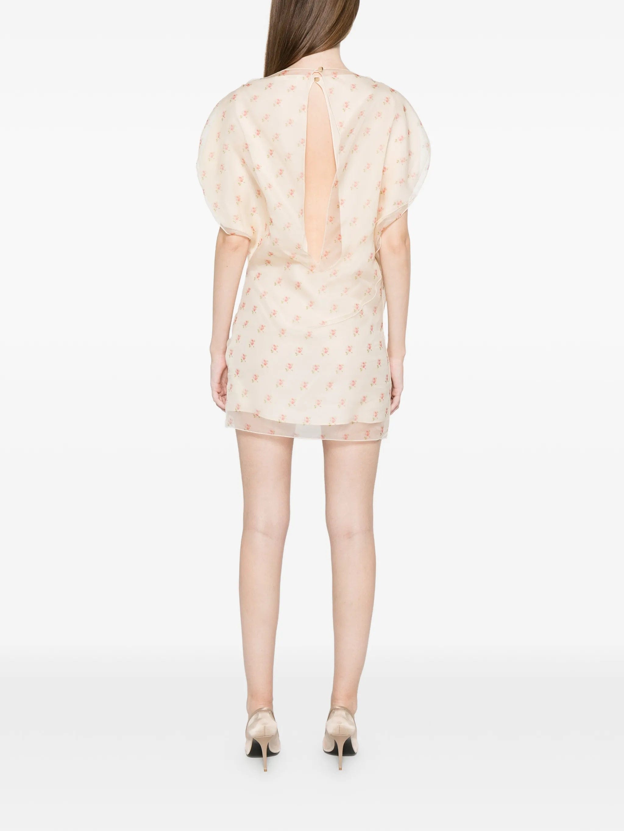 Khaite short - sleeve silk dress